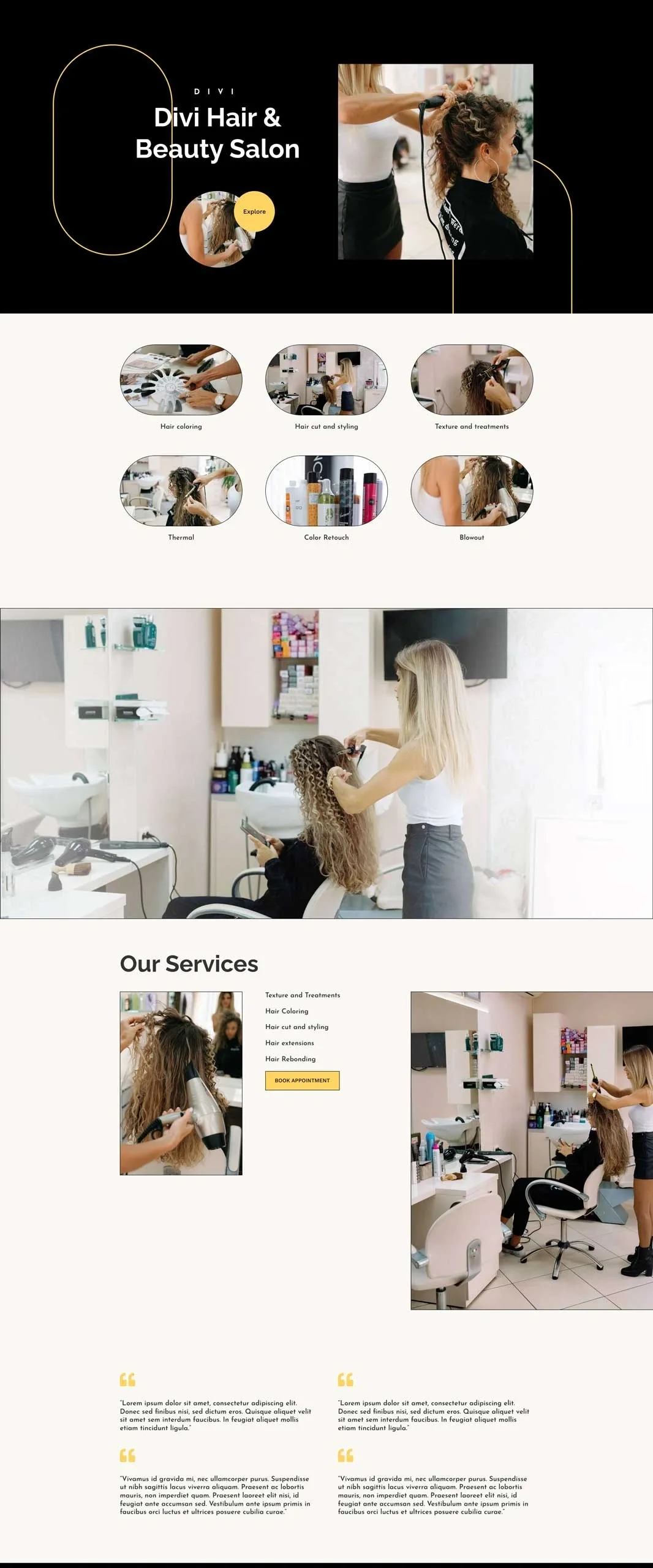 Hair Salon 美容护理WordPress模板