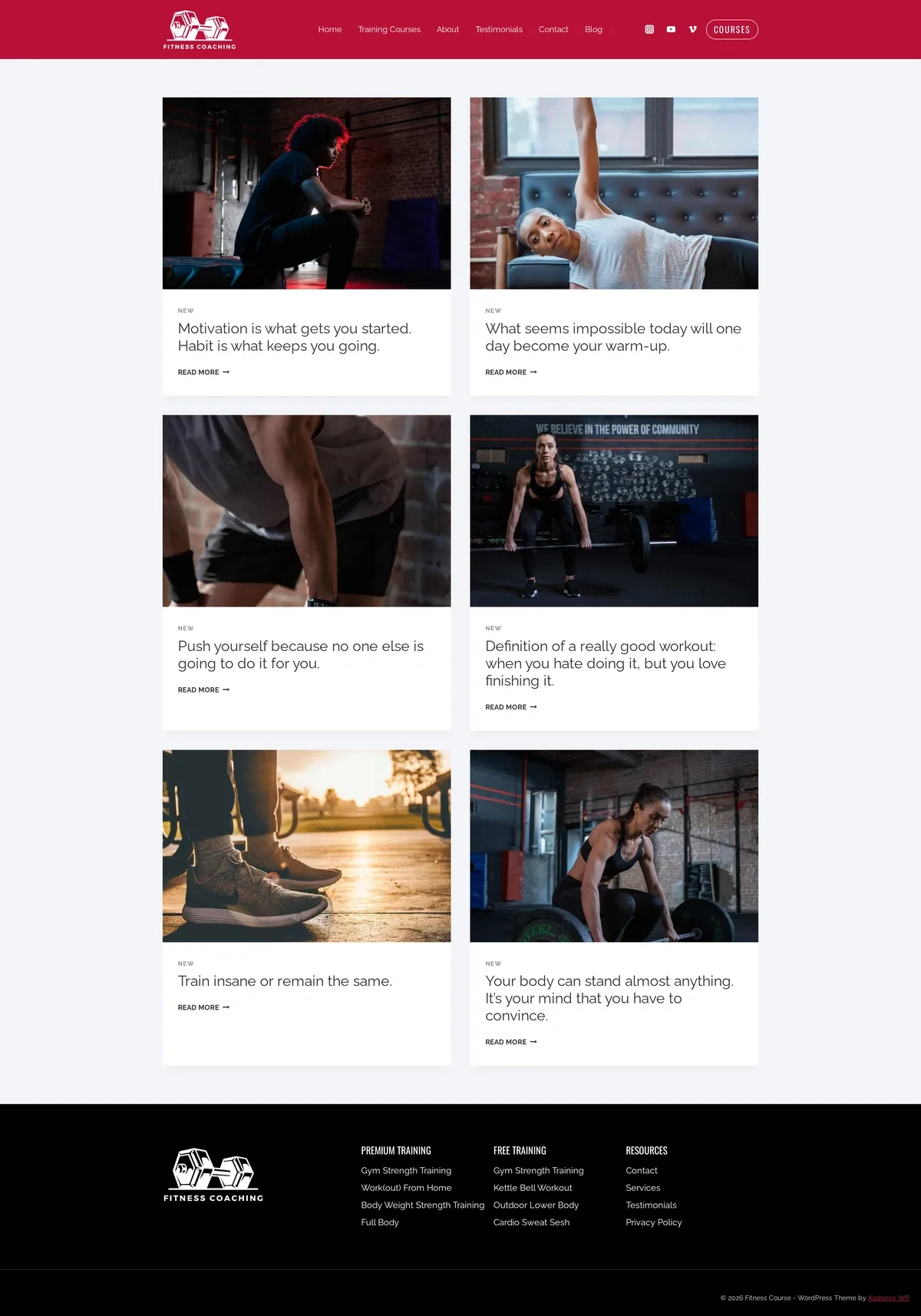 Fitness Course 06 部落格