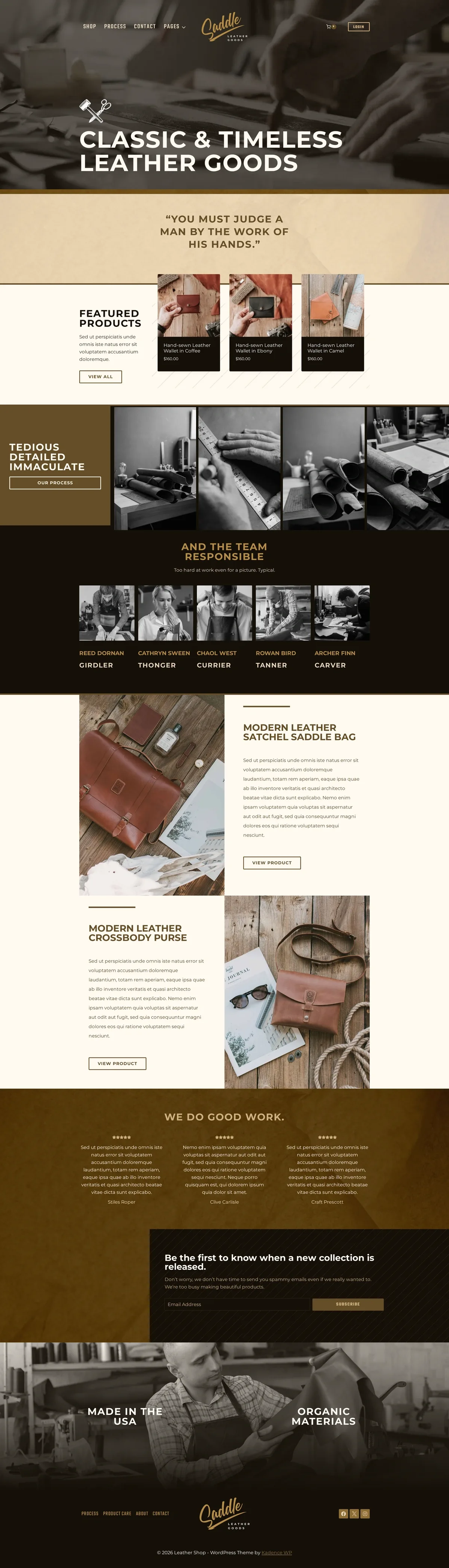 Leather Shop 皮具箱包WordPress模板