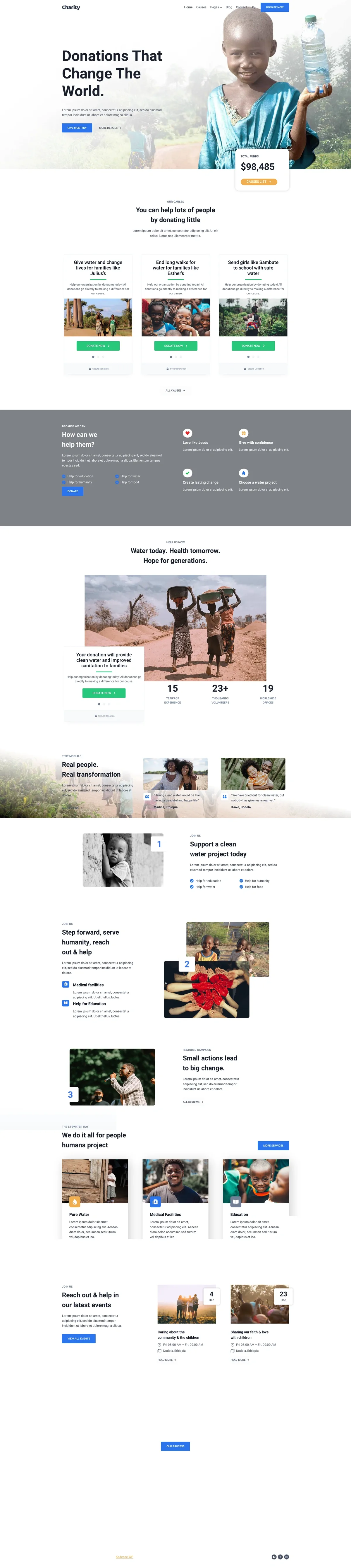 Charity 公益捐赠WordPress模板