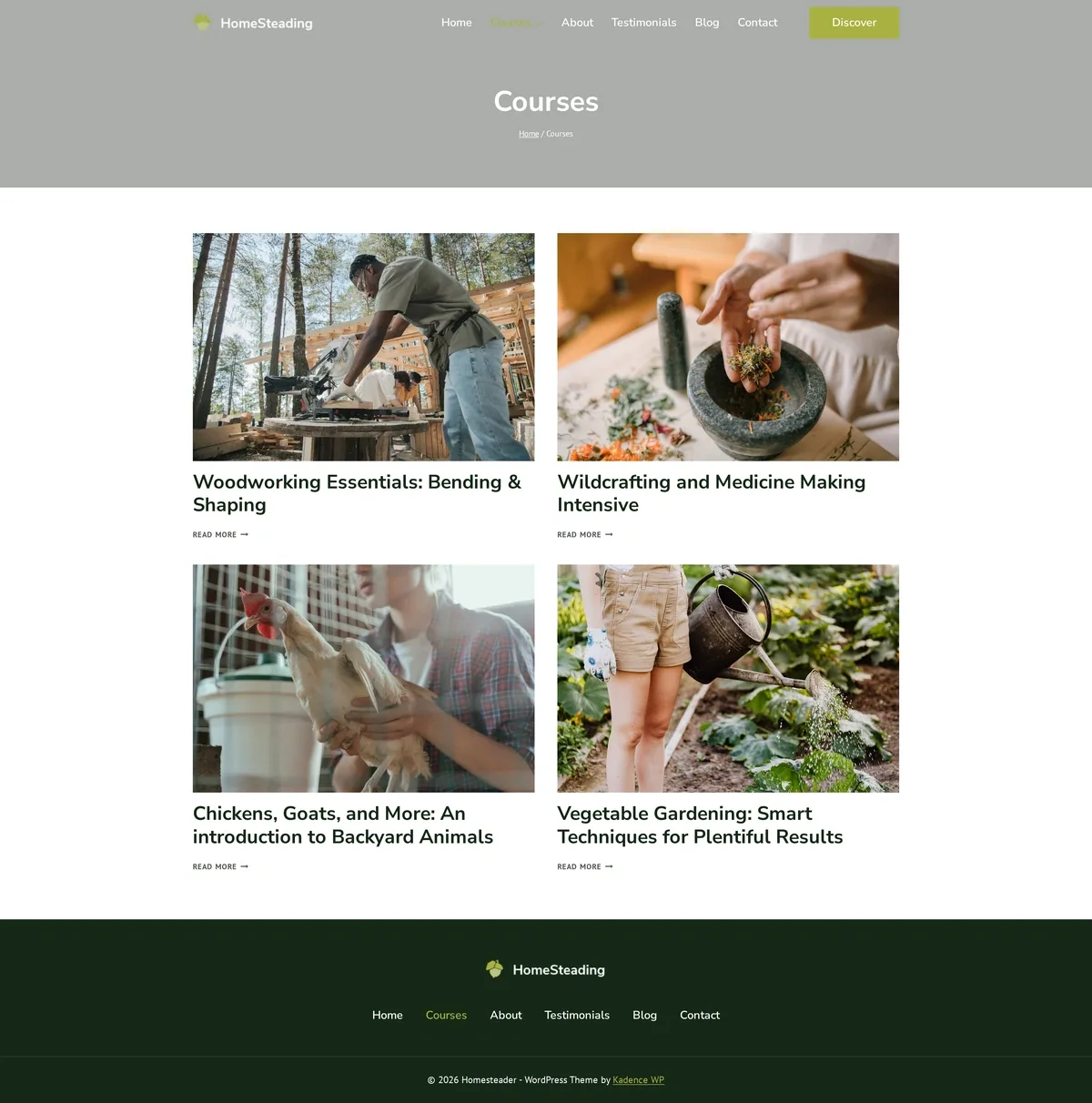 HomeSteading 课程展开