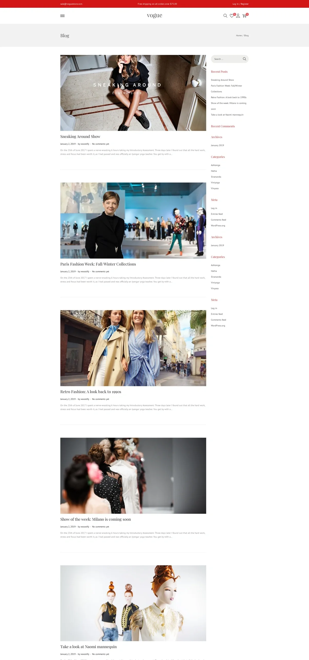 Vogue – A Minimal Fashion Shop A Minimal Fashion Shop 03 Blog