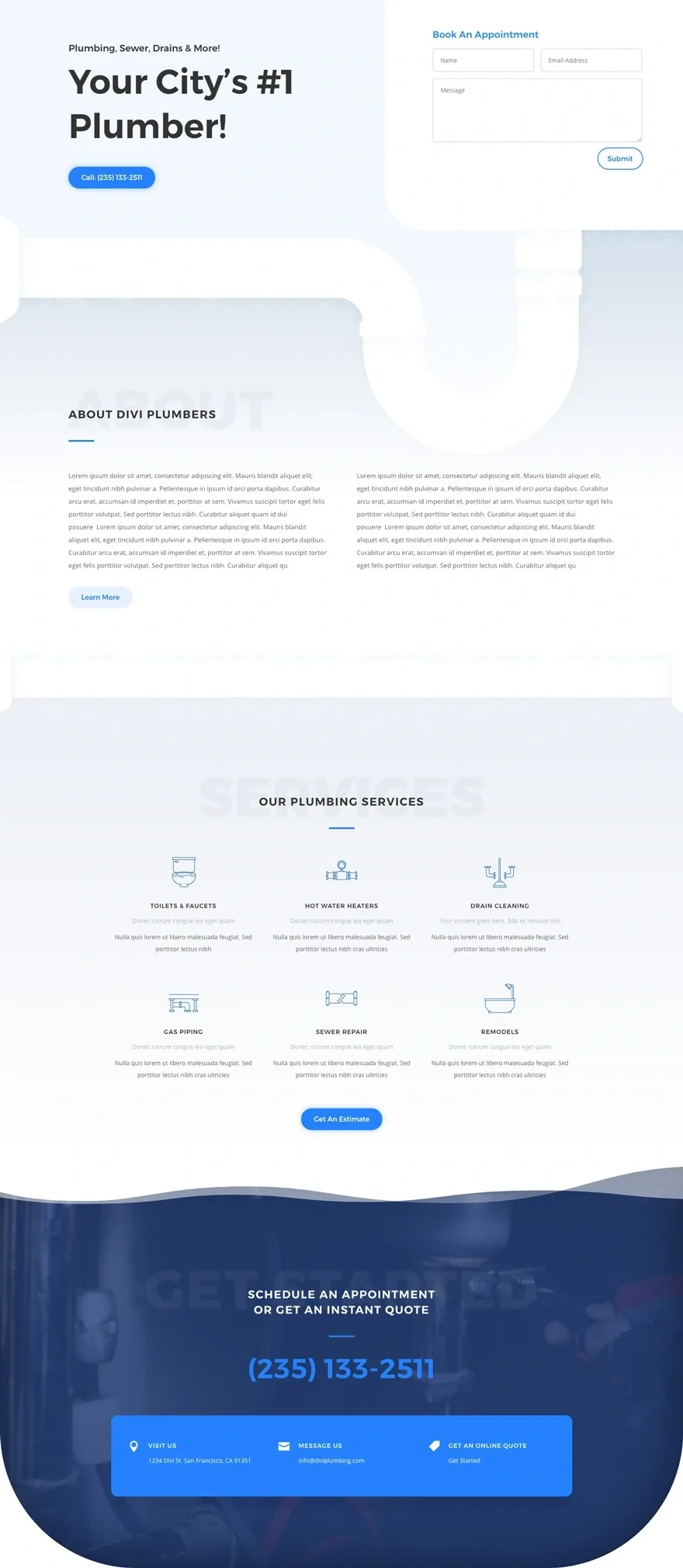 Plumber 水管维修WordPress模板