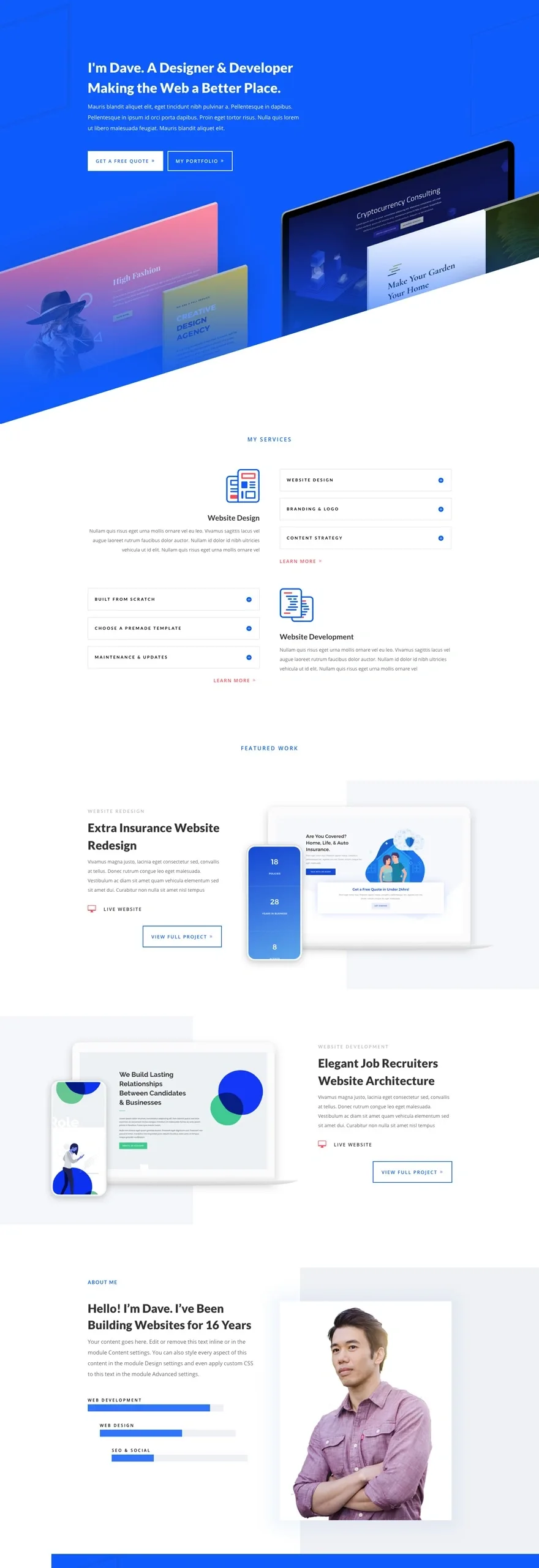Web Freelancer 网页设计WordPress模板