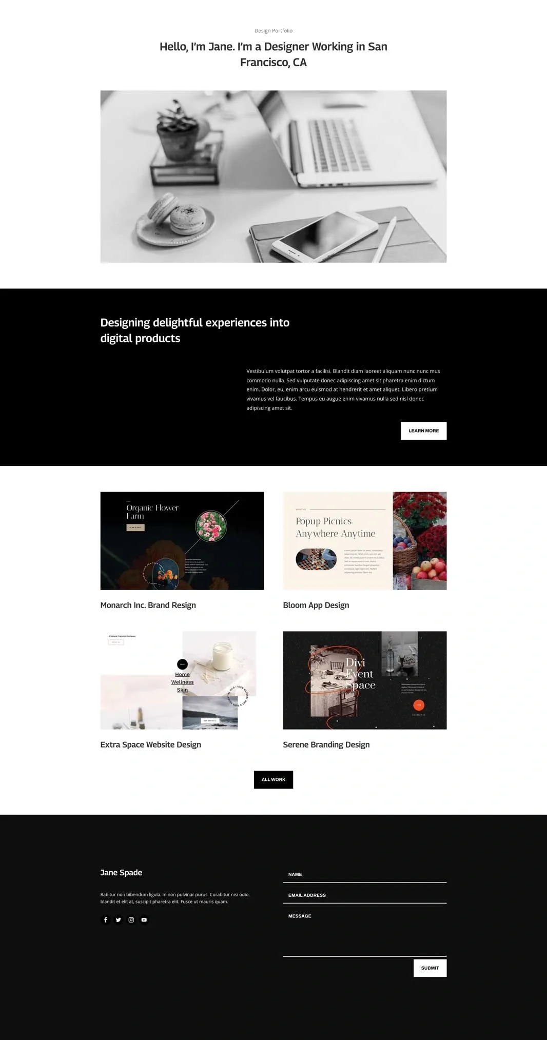 Portfolio 设计作品集WordPress模板