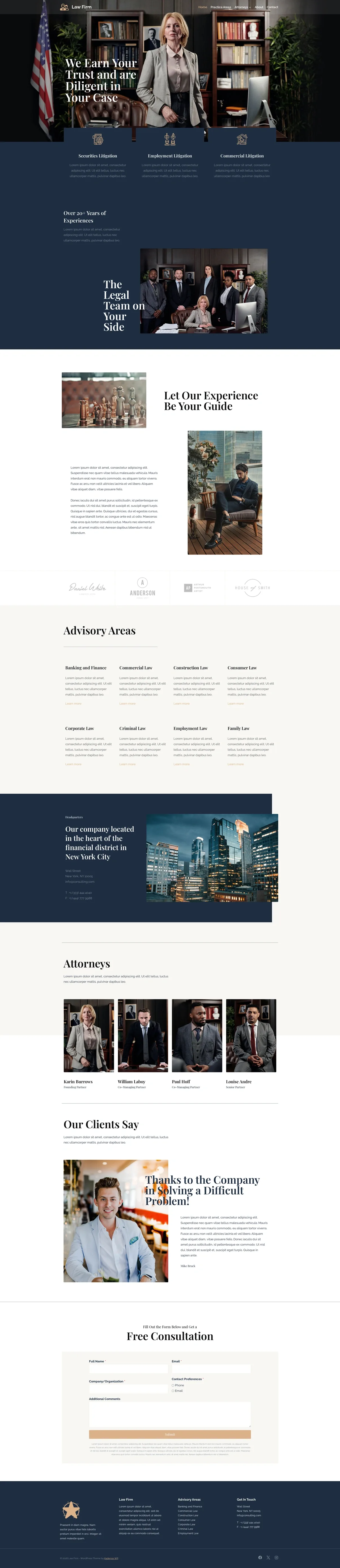 Law Firm 律师法律WordPress模板