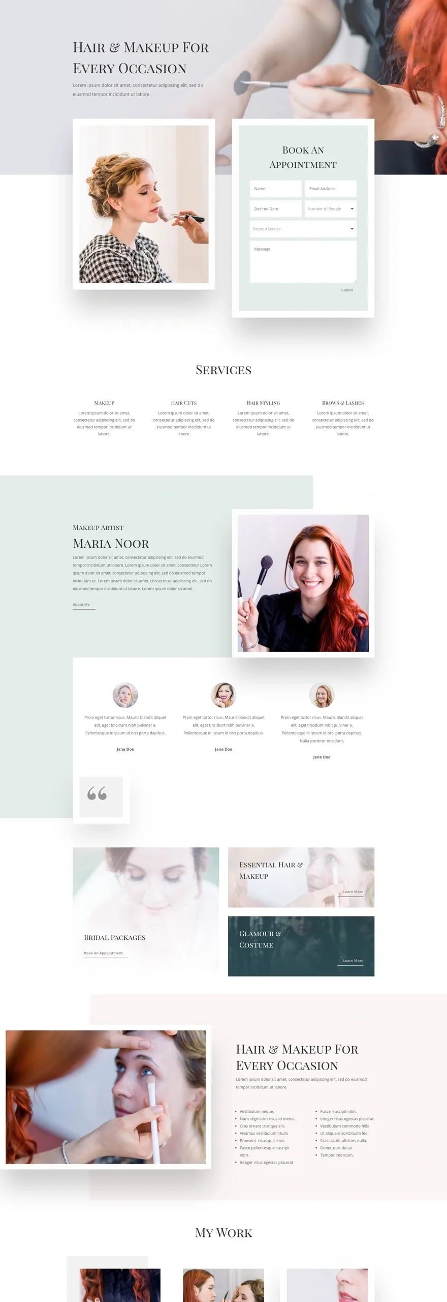 Makeup Artist 美容护理WordPress模板