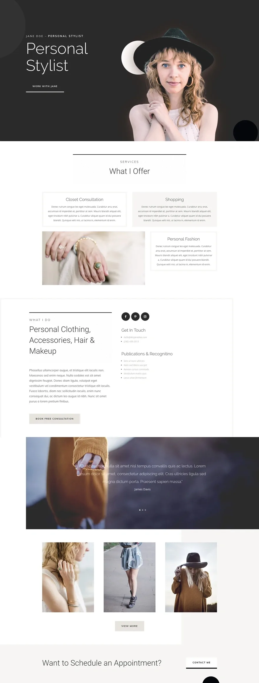 Personal Stylist 时尚品牌WordPress模板