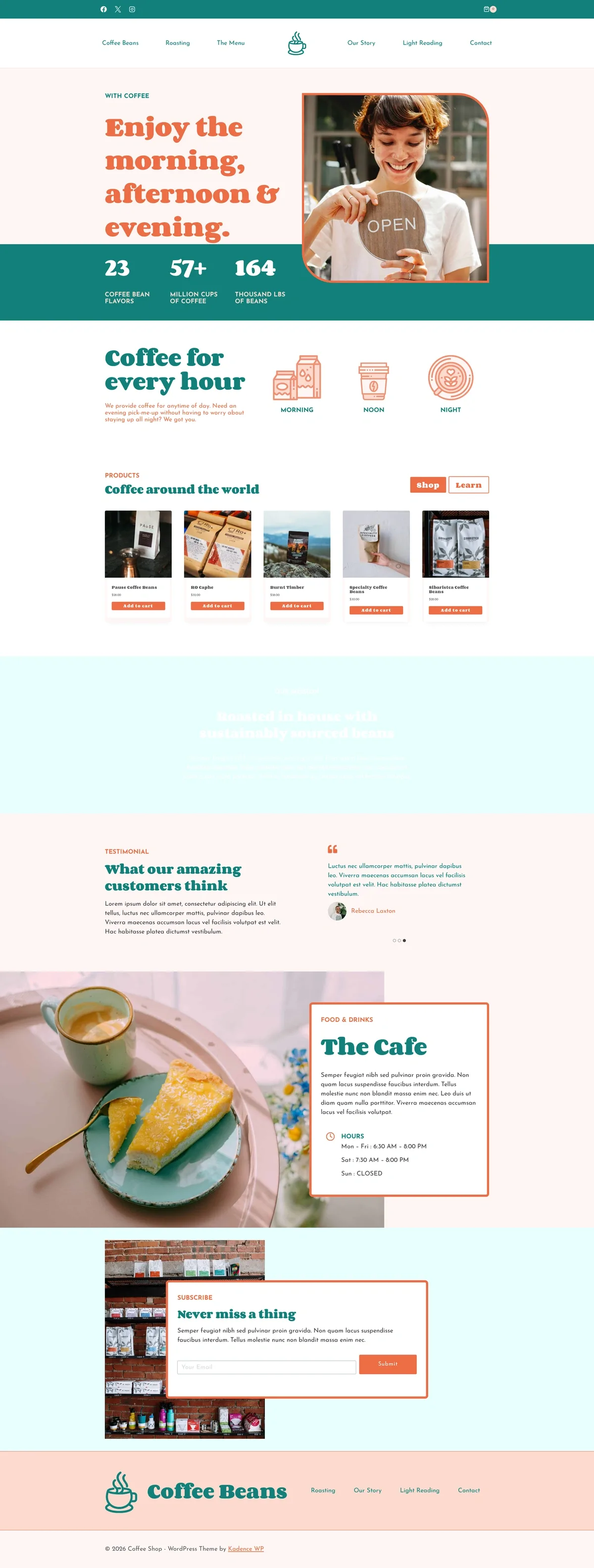 Coffee Shop 餐饮品牌WordPress模板