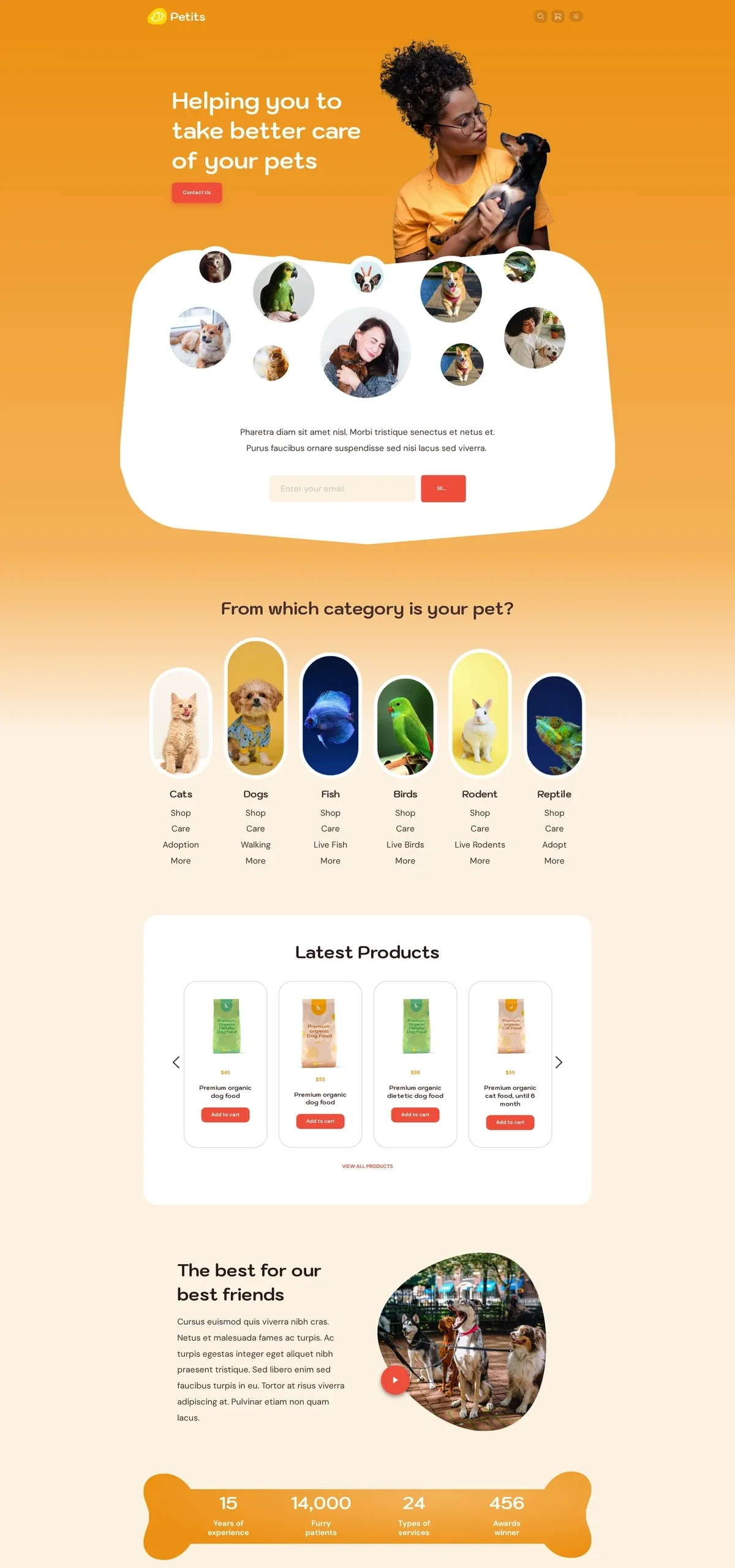 Petits 宠物用品WordPress模板