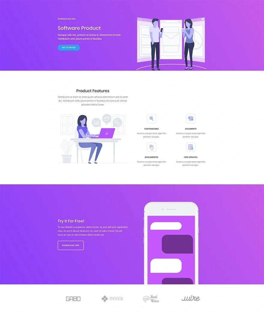 Software Marketing 软件App产品WordPress模板