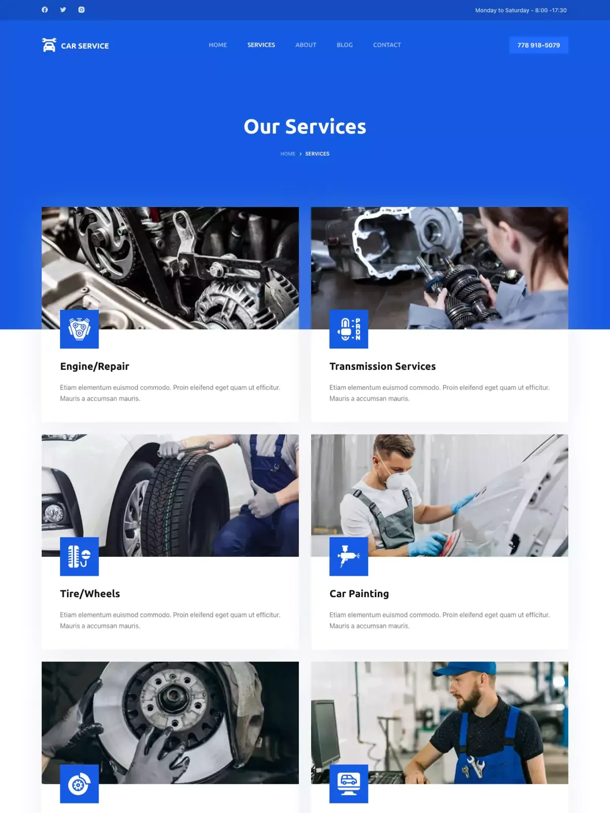 Car Service 02 服务页面