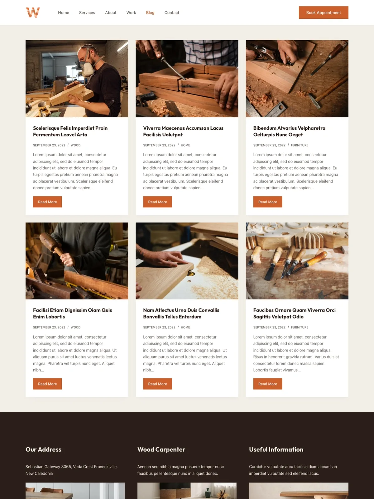 Wood 部落格页面