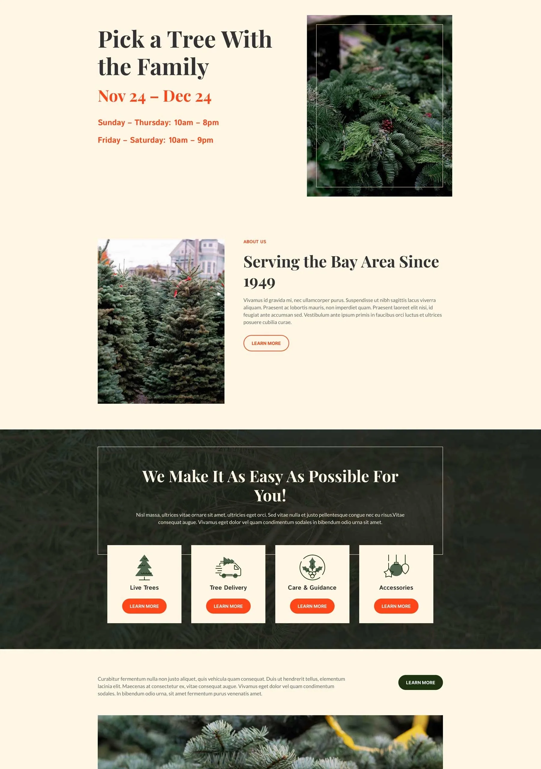 Christmas Tree Farm 农业食品WordPress模板