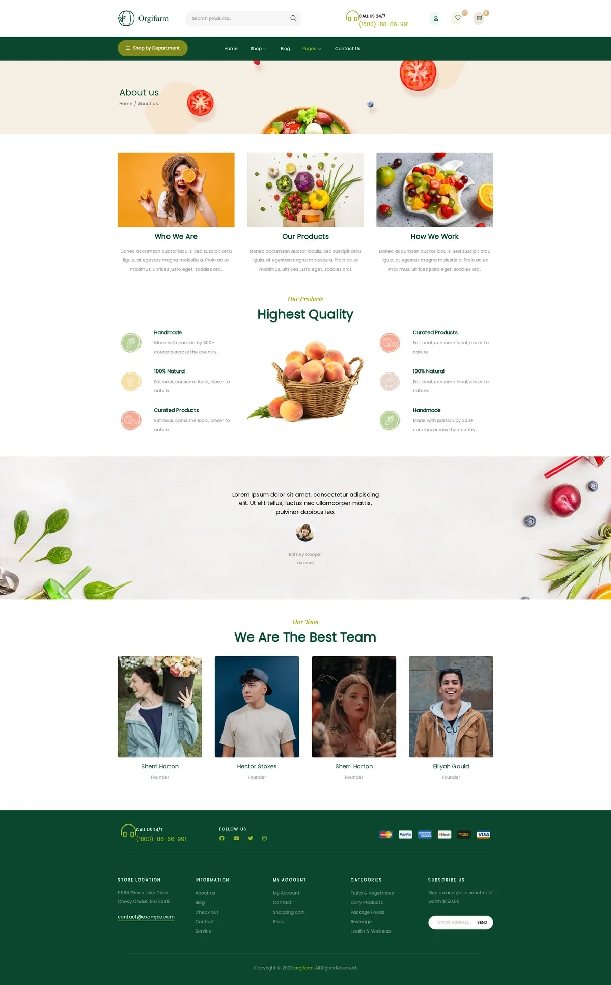 Orgifarm – Food store Food Store New 04 About Us
