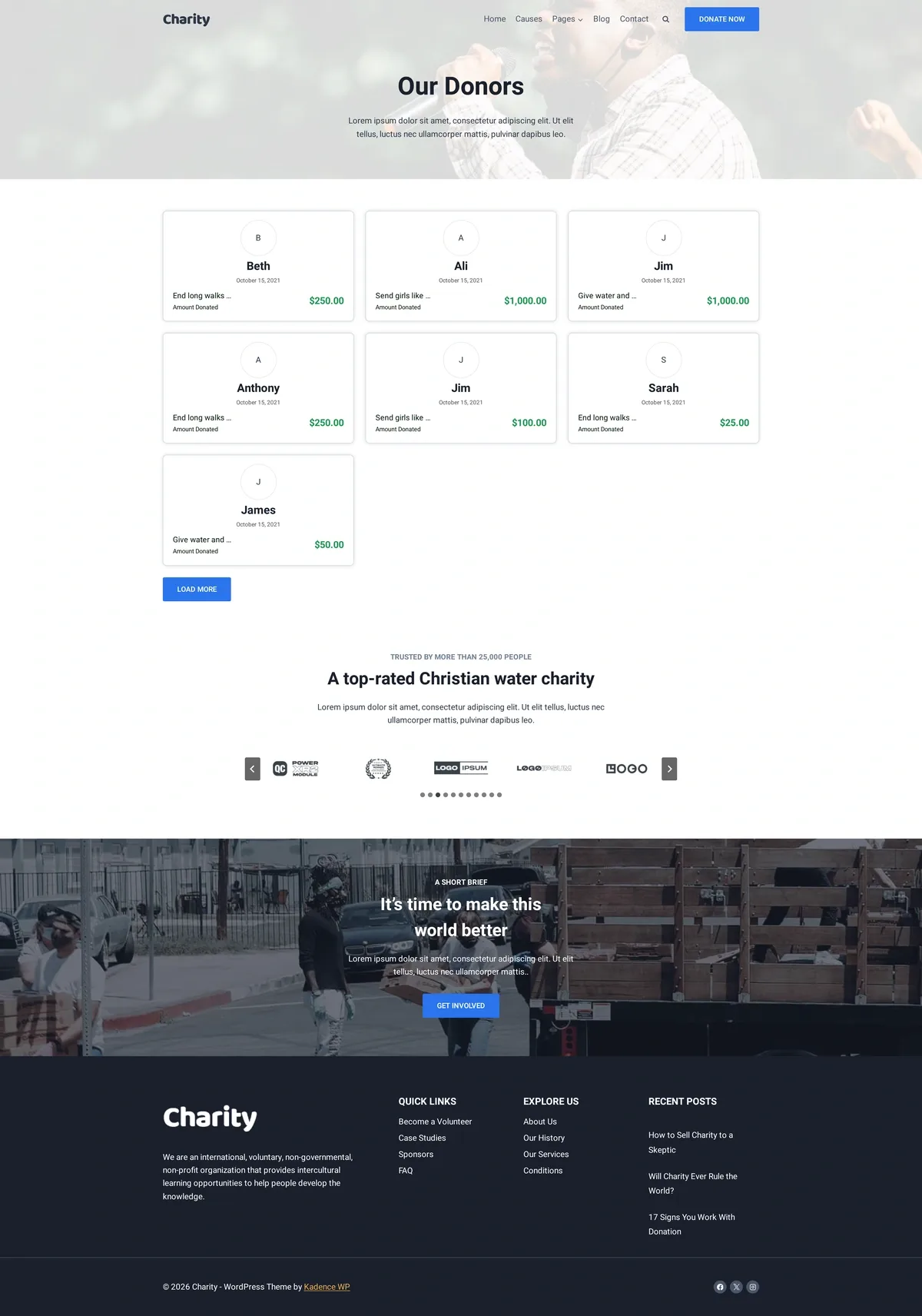 Charity 我们的捐助者
