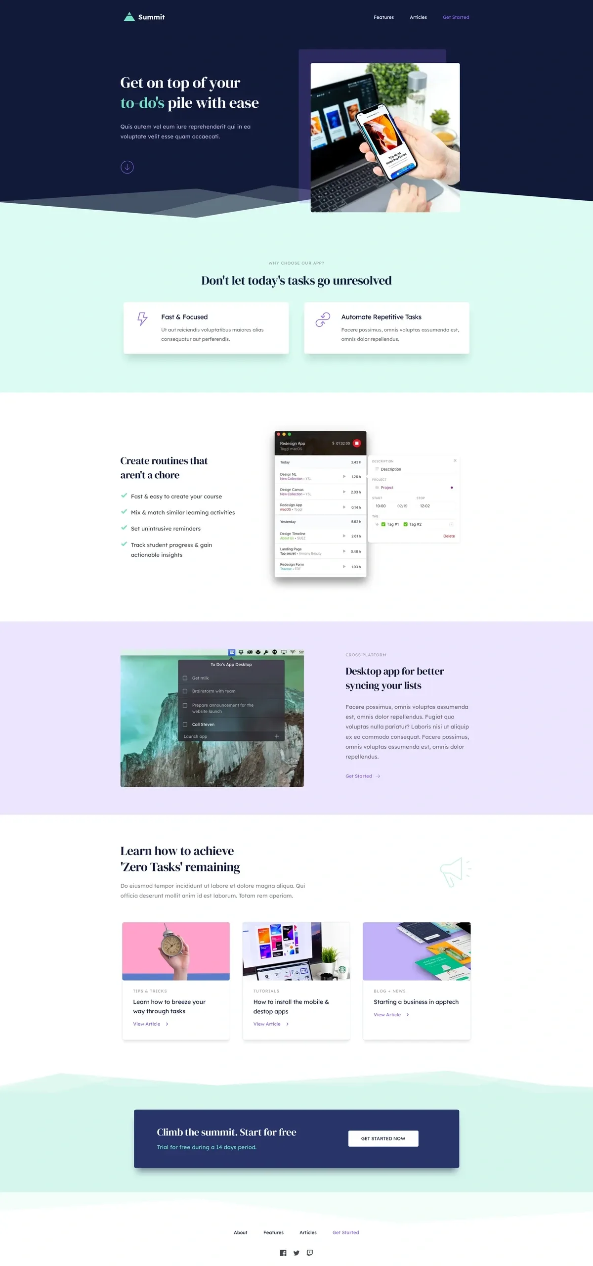 Summit 效率工具WordPress模板