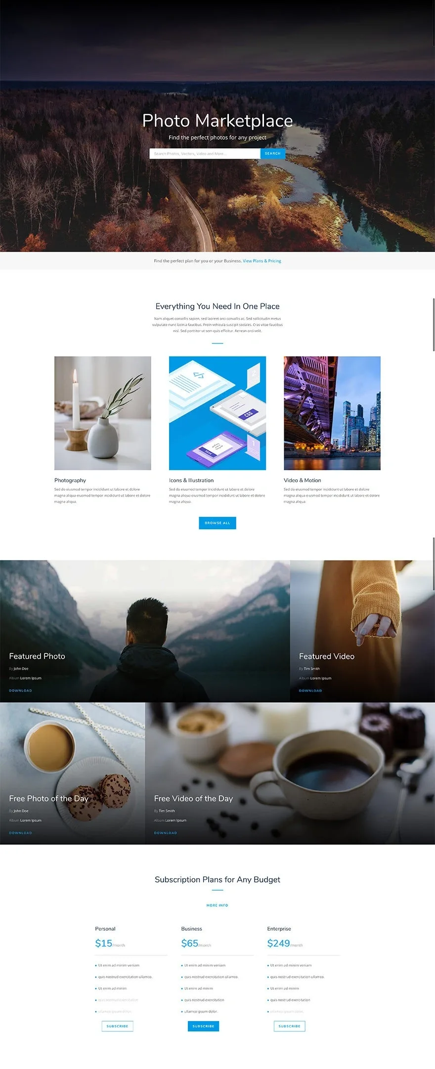 Photo Marketplace 图库素材WordPress模板