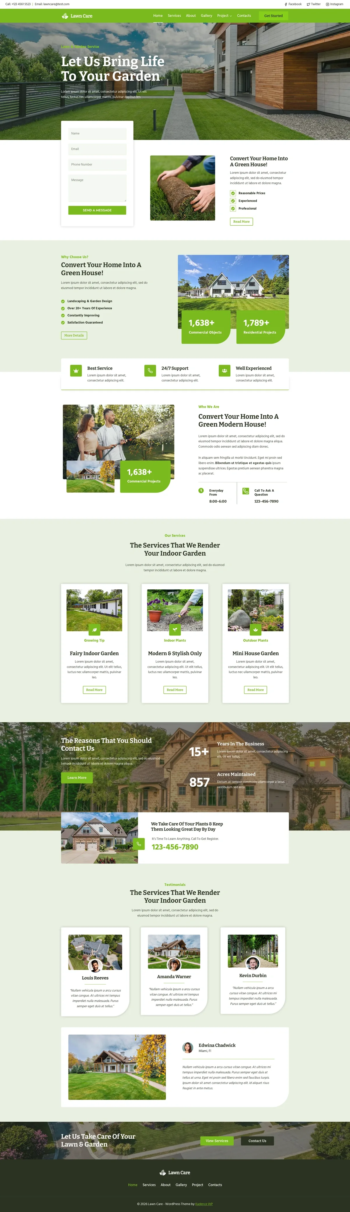 Lawn Care 园艺服务WordPress模板