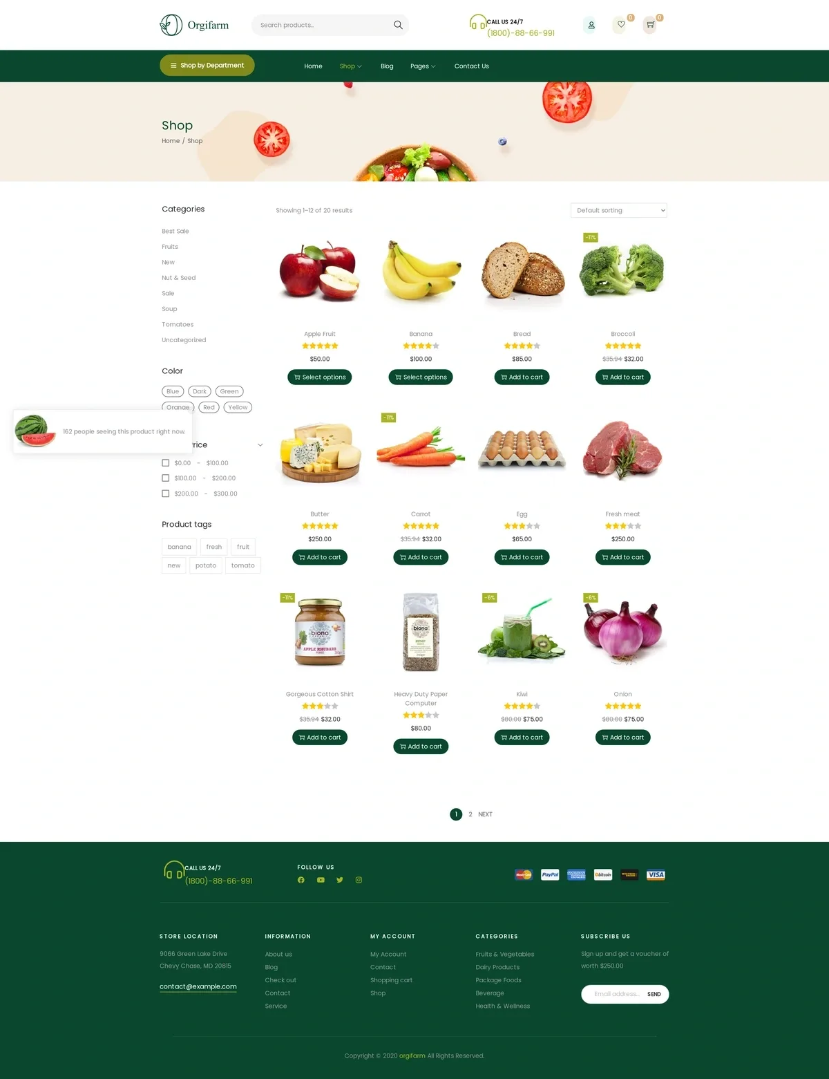 Orgifarm – Food store Food Store New 02 Shop