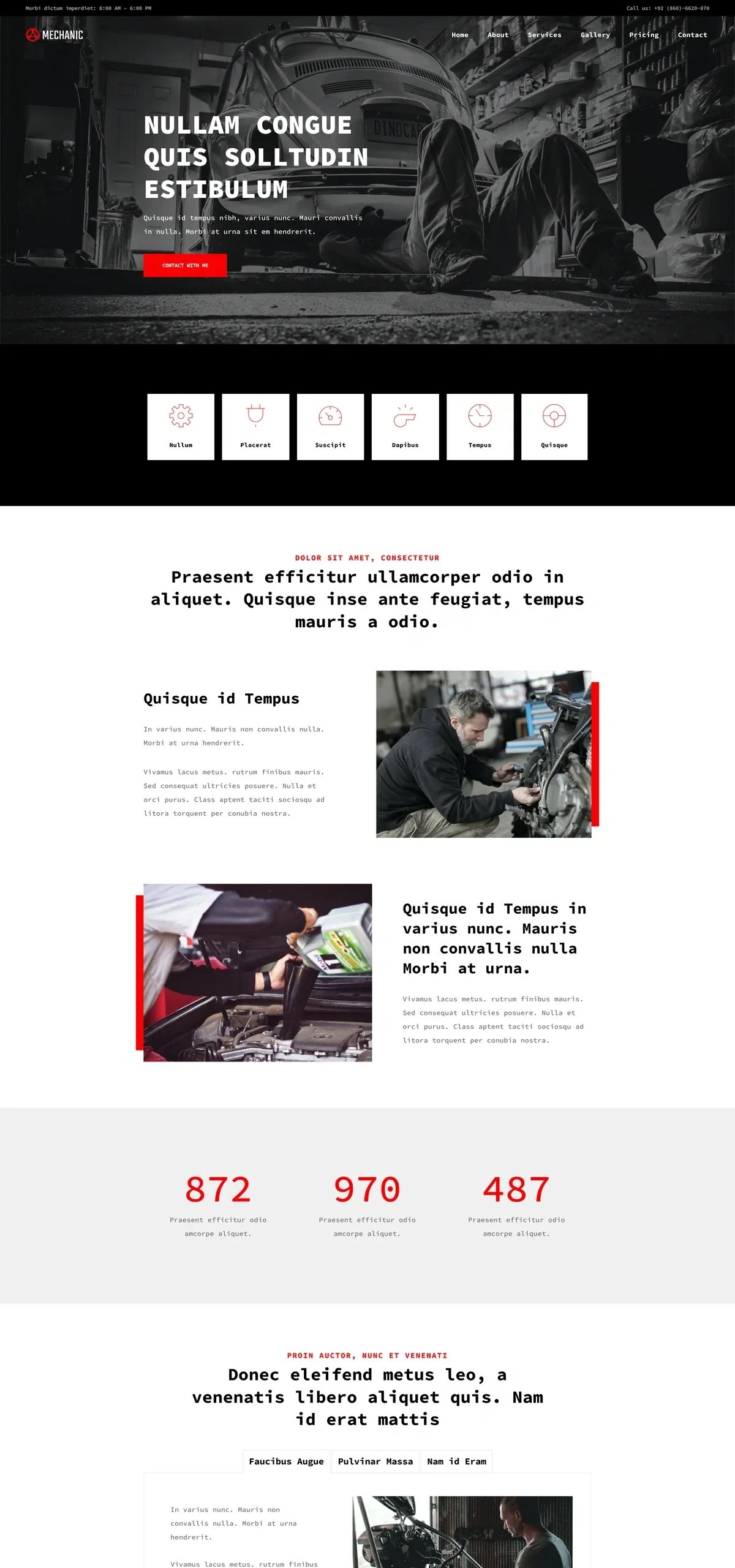 Mechanics 汽车服务WordPress模板