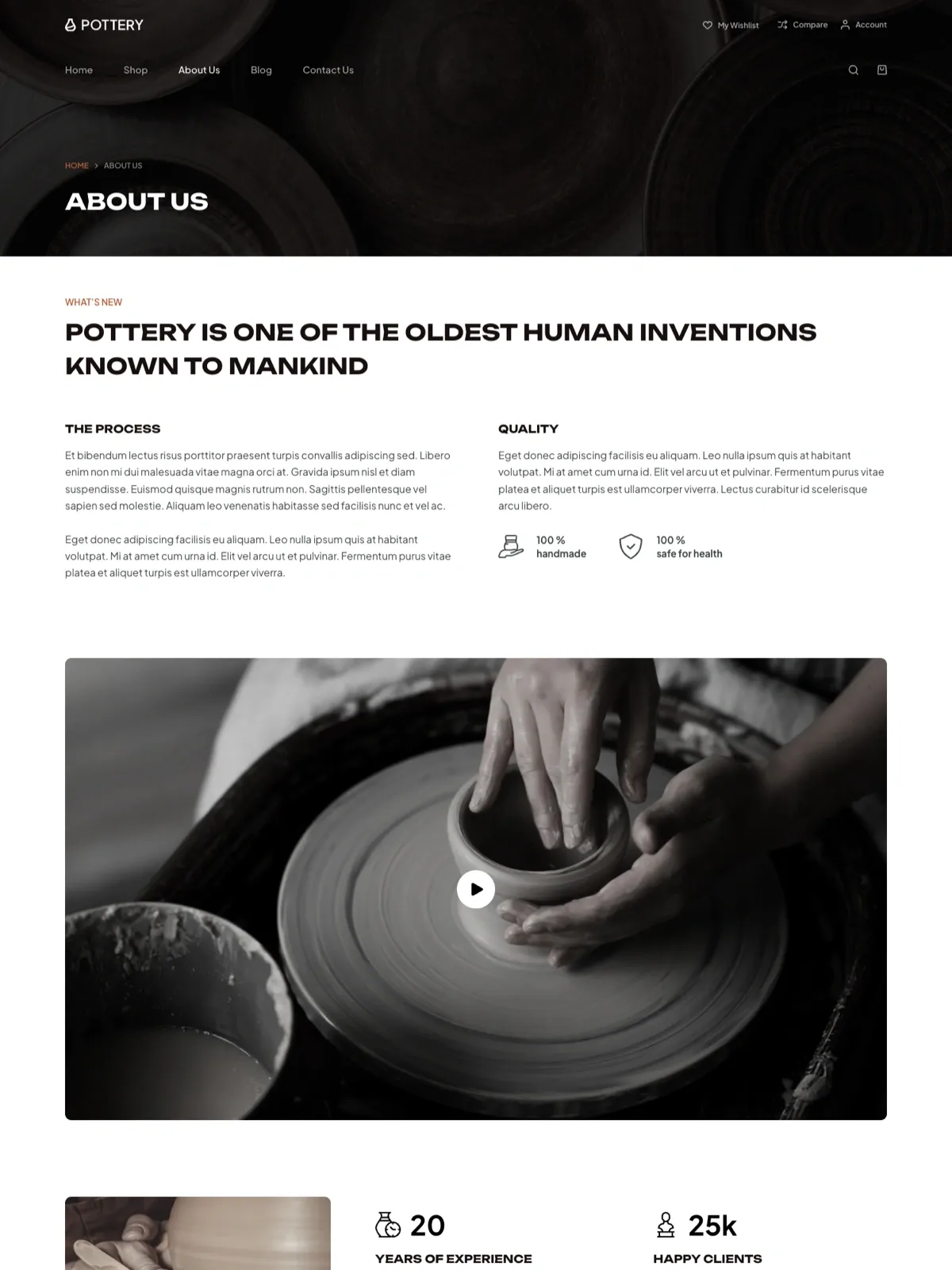 Pottery 关于页面