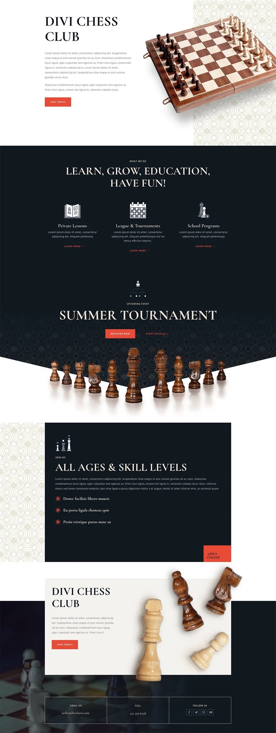 Chess Club 体育健身WordPress模板