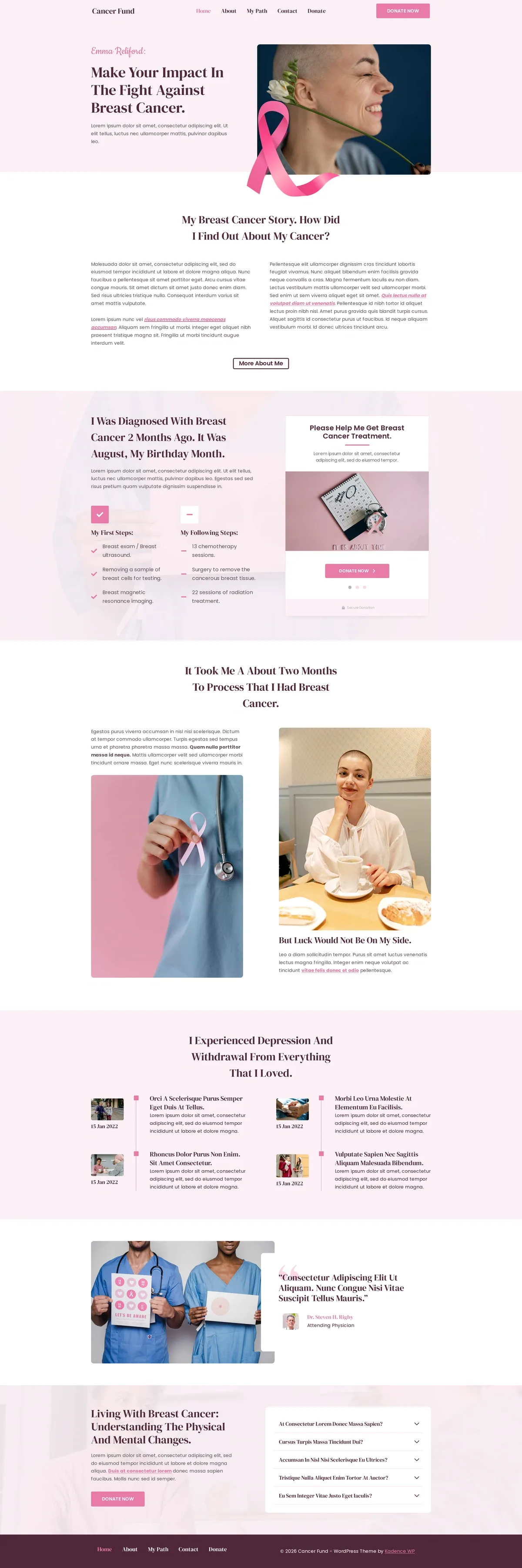 Cancer Fund 健康诊疗WordPress模板