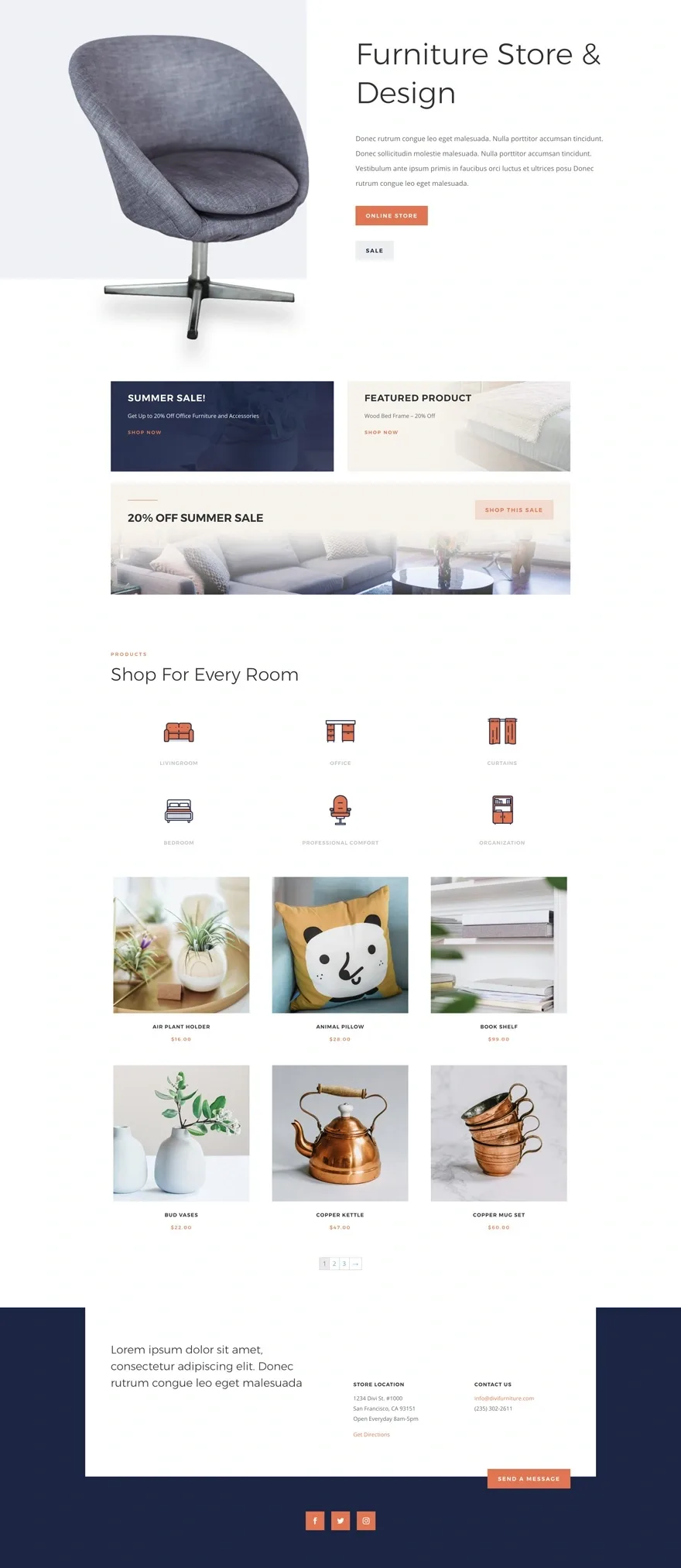 Furniture Store 家具家居WordPress模板