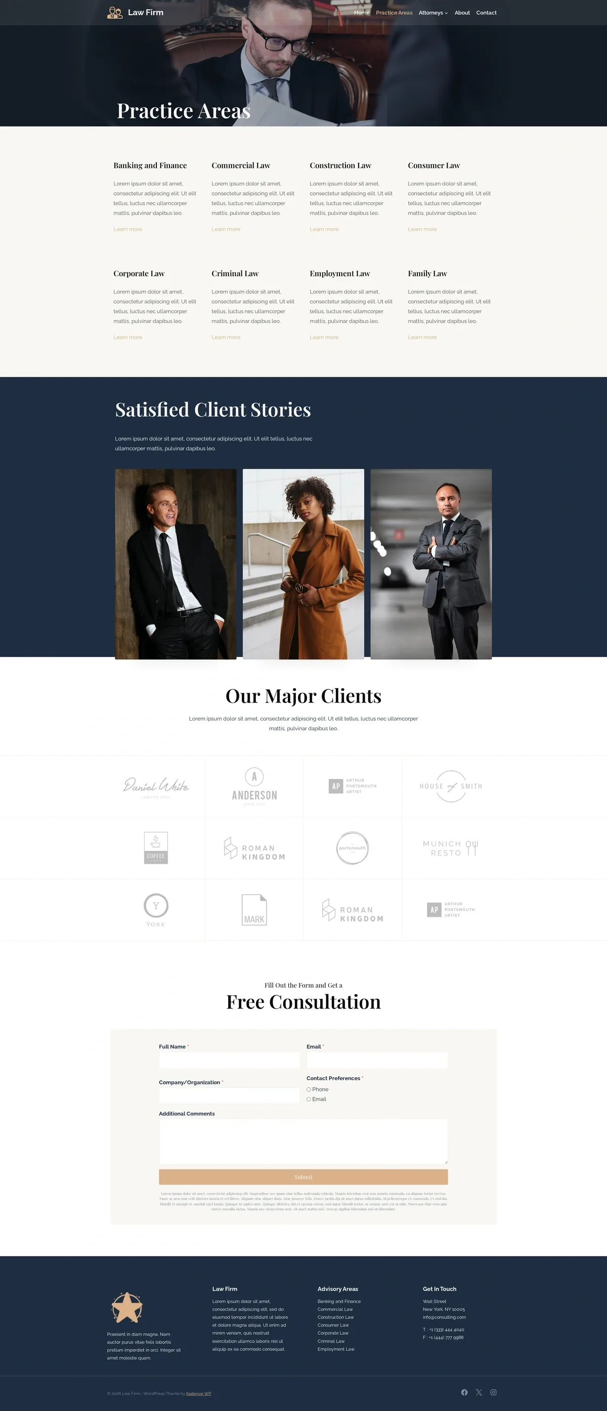 Law Firm 业务领域