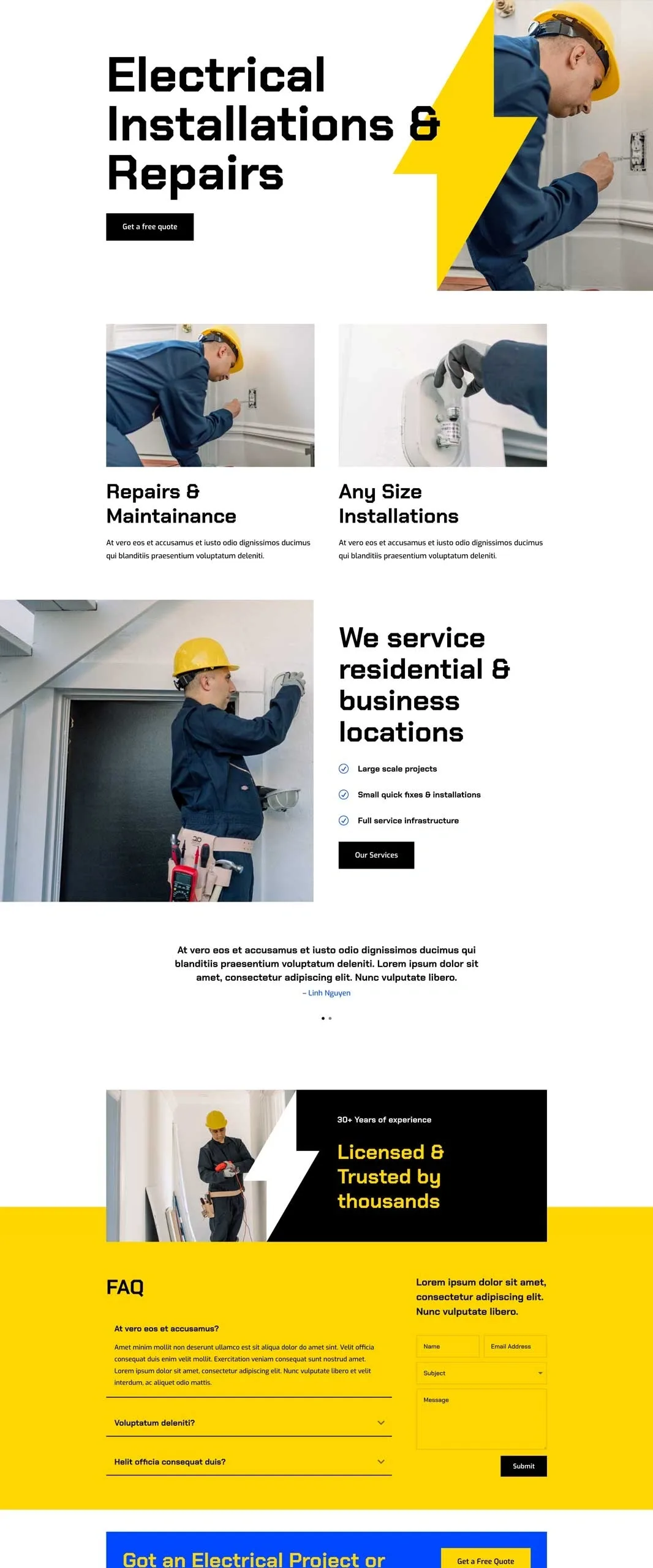 Electrical Services 电气工程WordPress模板