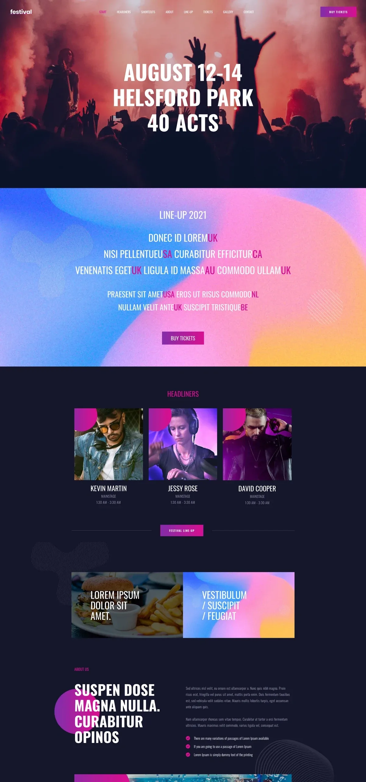 Festival 活动策划WordPress模板