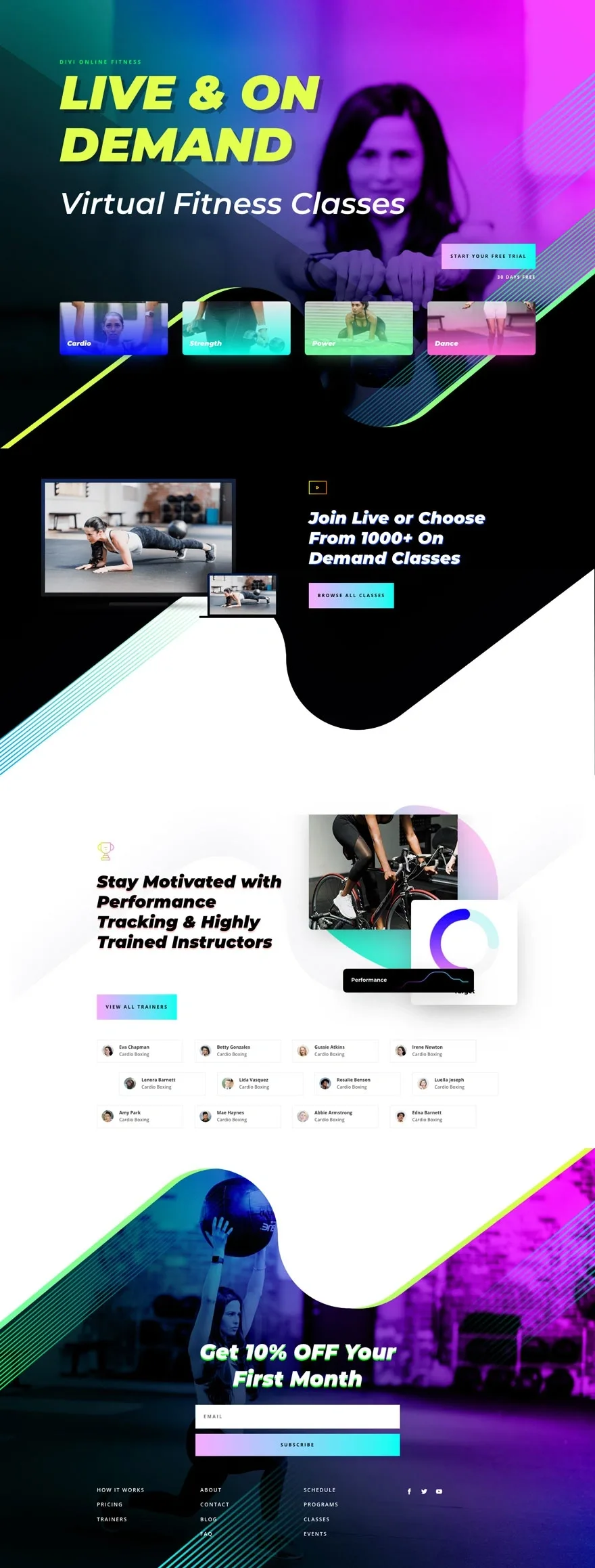 Virtual Fitness 健身瑜伽WordPress模板