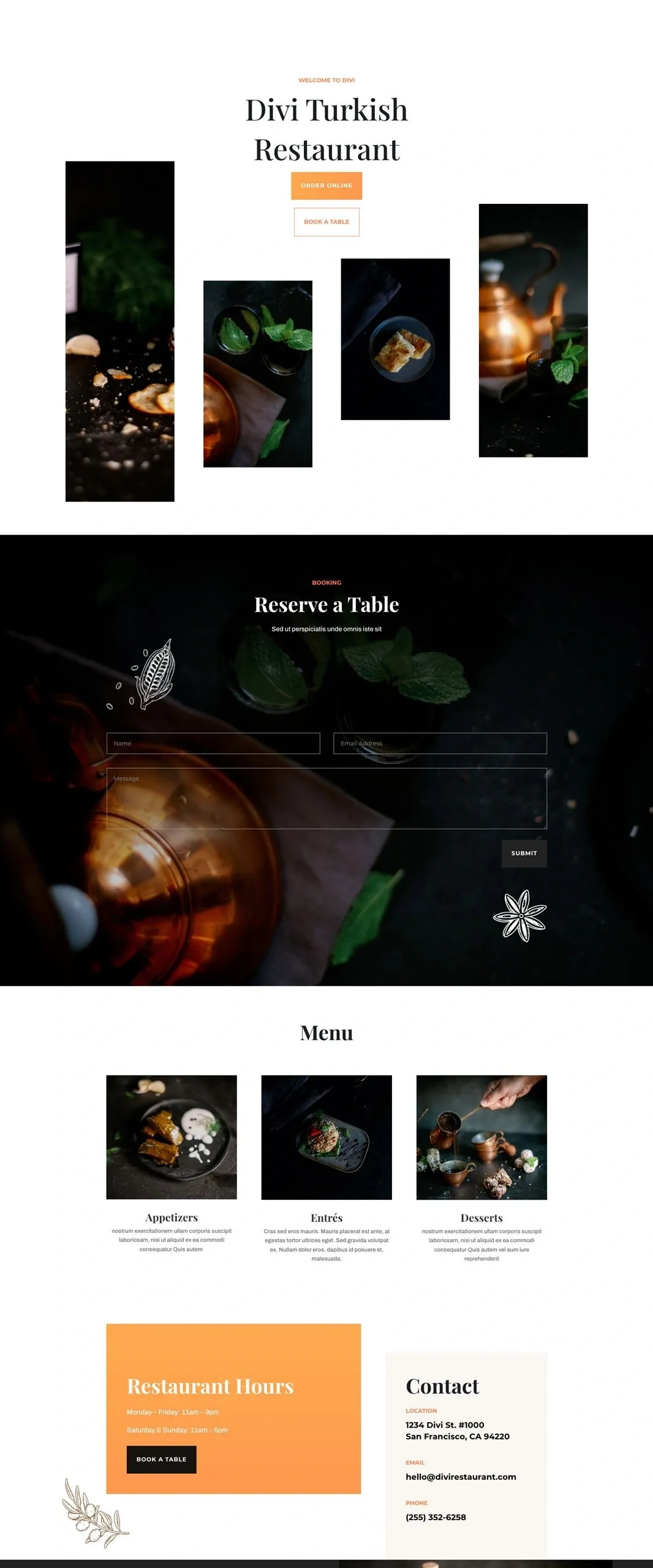 Middle Eastern Restaurant 餐饮品牌WordPress模板