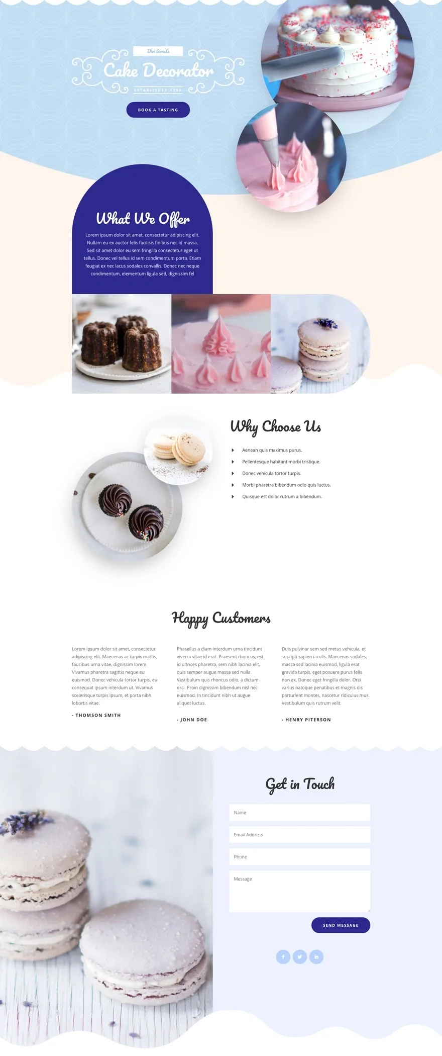 Cake Maker 餐饮品牌WordPress模板