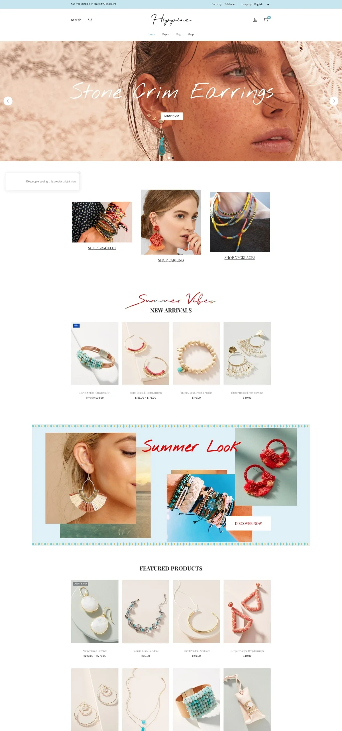 Hippine – Jewelry 珠宝首饰WordPress模板