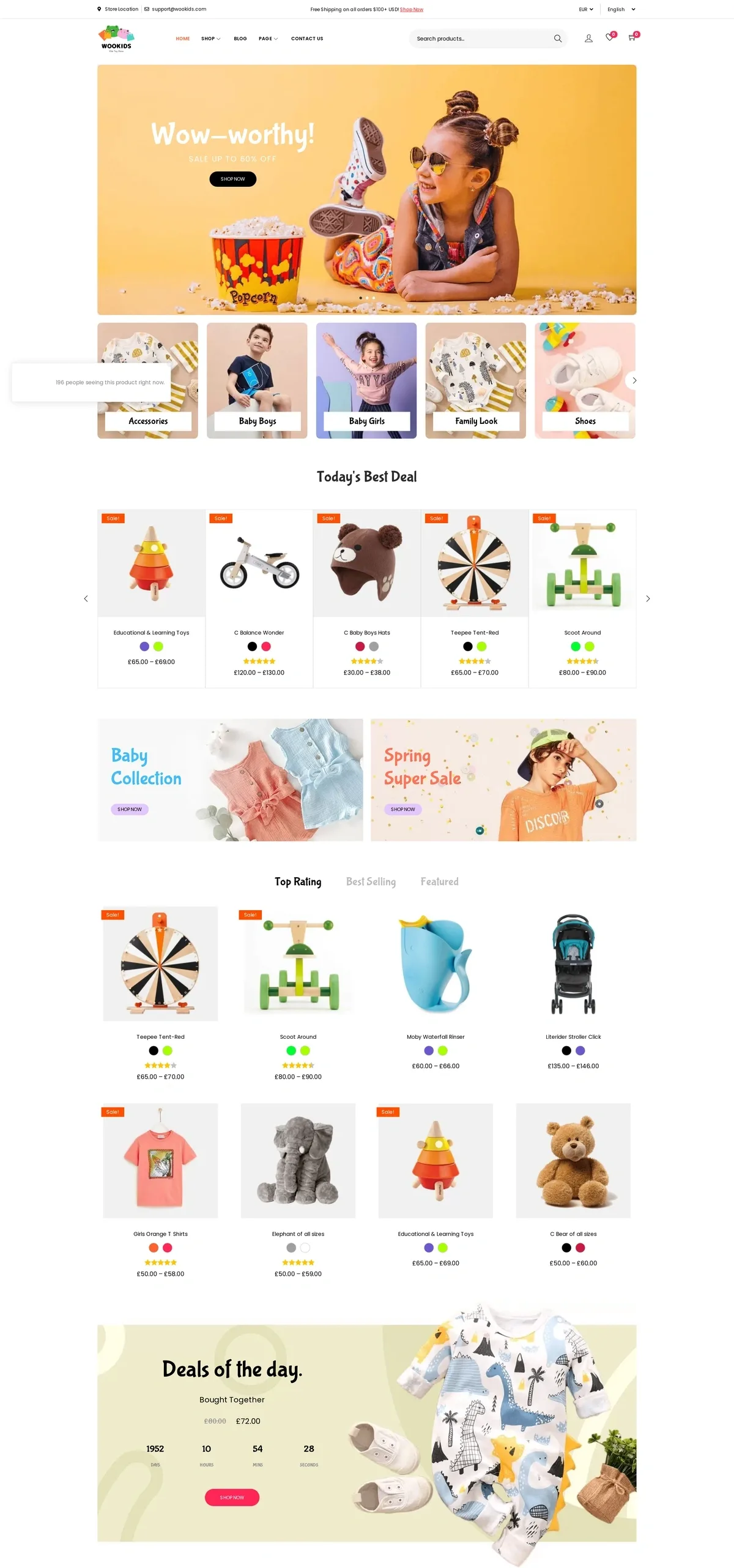 Kids 教育课程WordPress模板