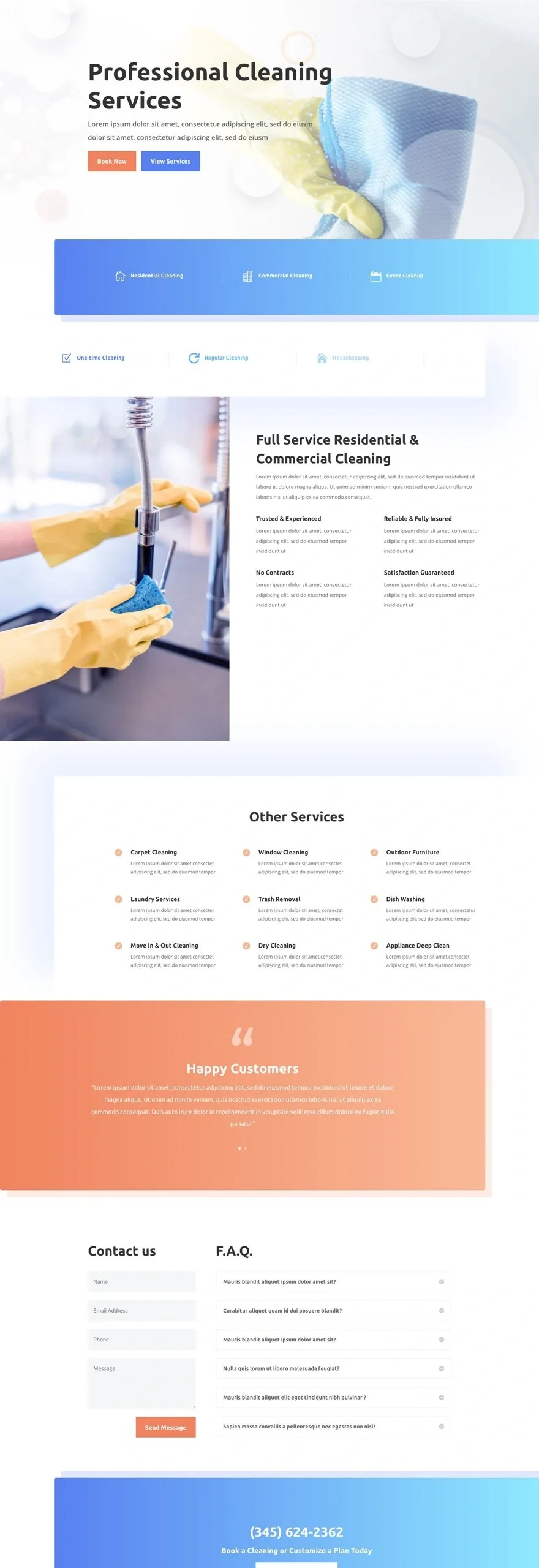 Cleaning Company 清洁公司WordPress模板
