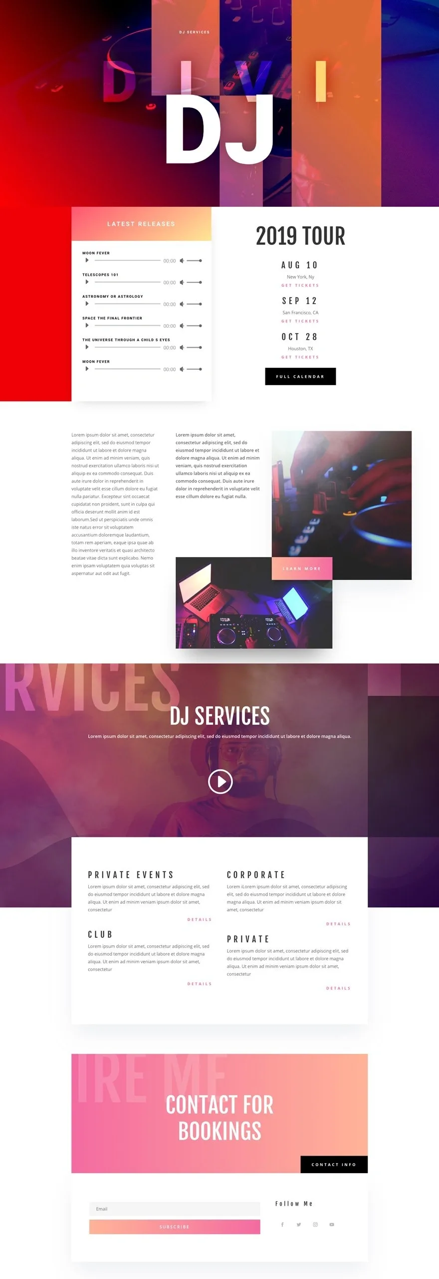 DJ 婚礼策划WordPress模板