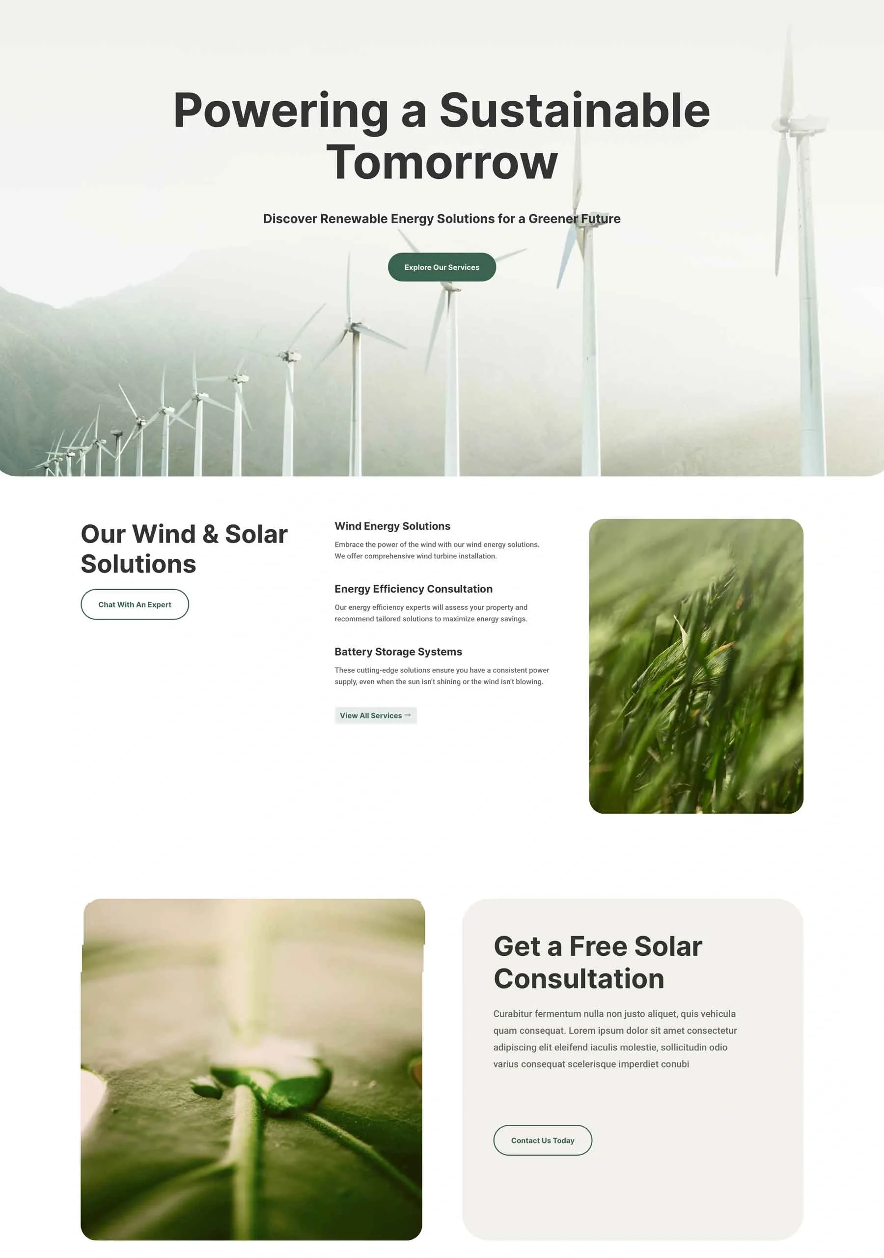 Sustainable Energy 可持续能源WordPress模板