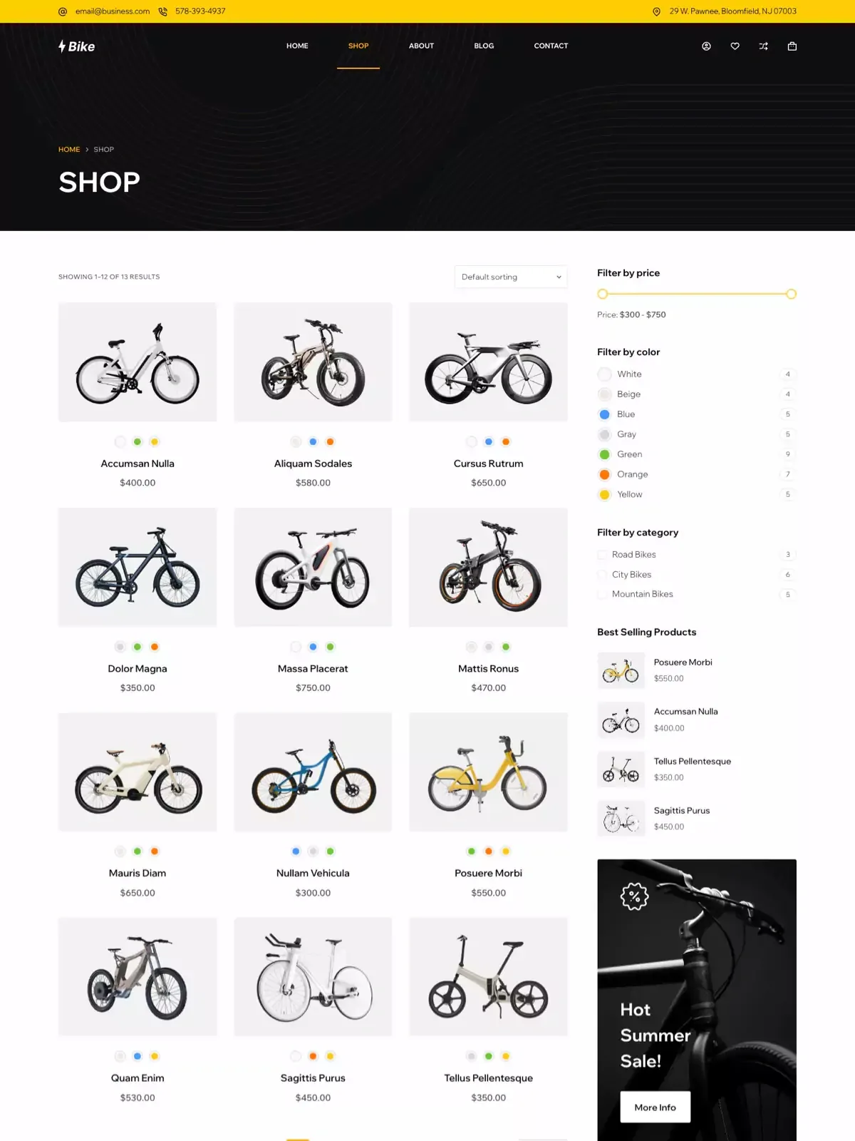 E-Bike 02 商店页面