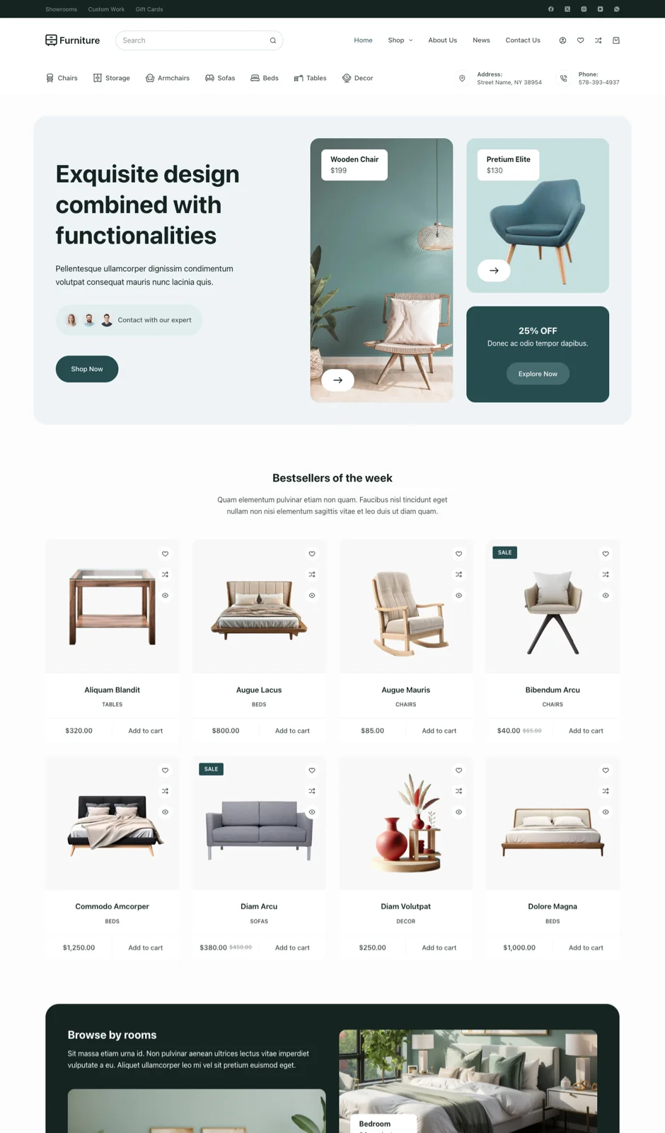 Furniture 家具家居WordPress模板