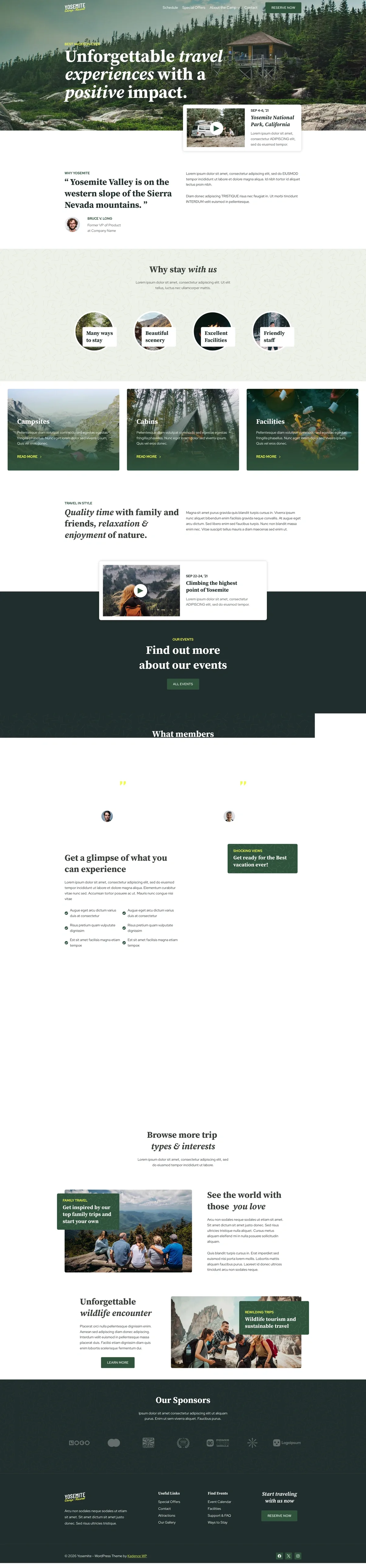 Yosemite 户外电商WordPress模板