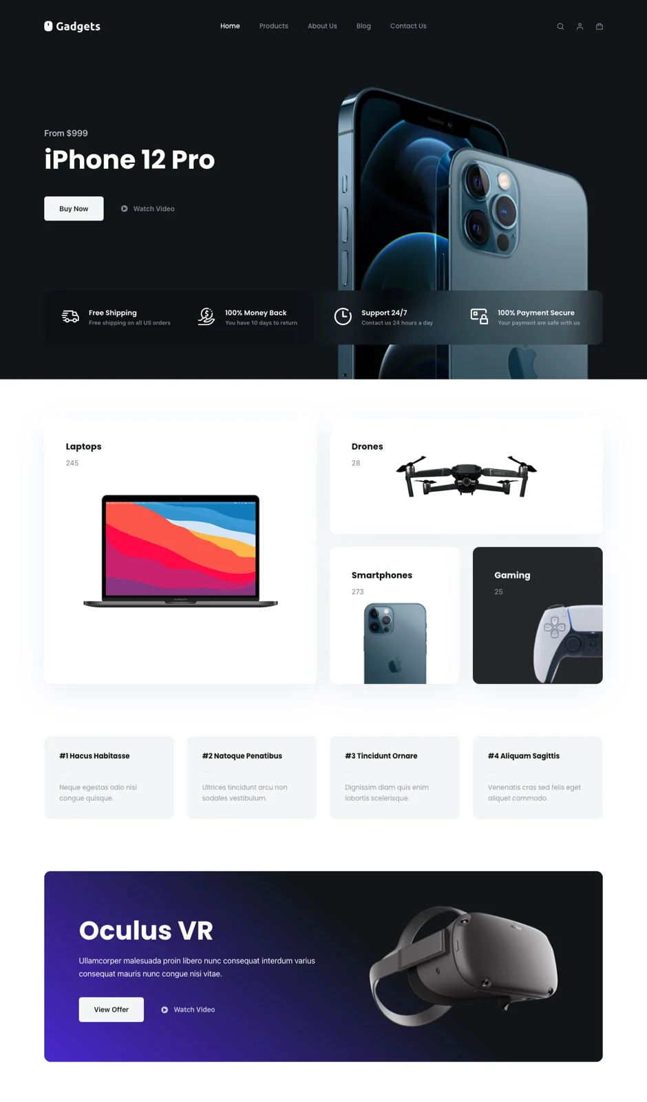 Gadgets 数码电子WordPress模板