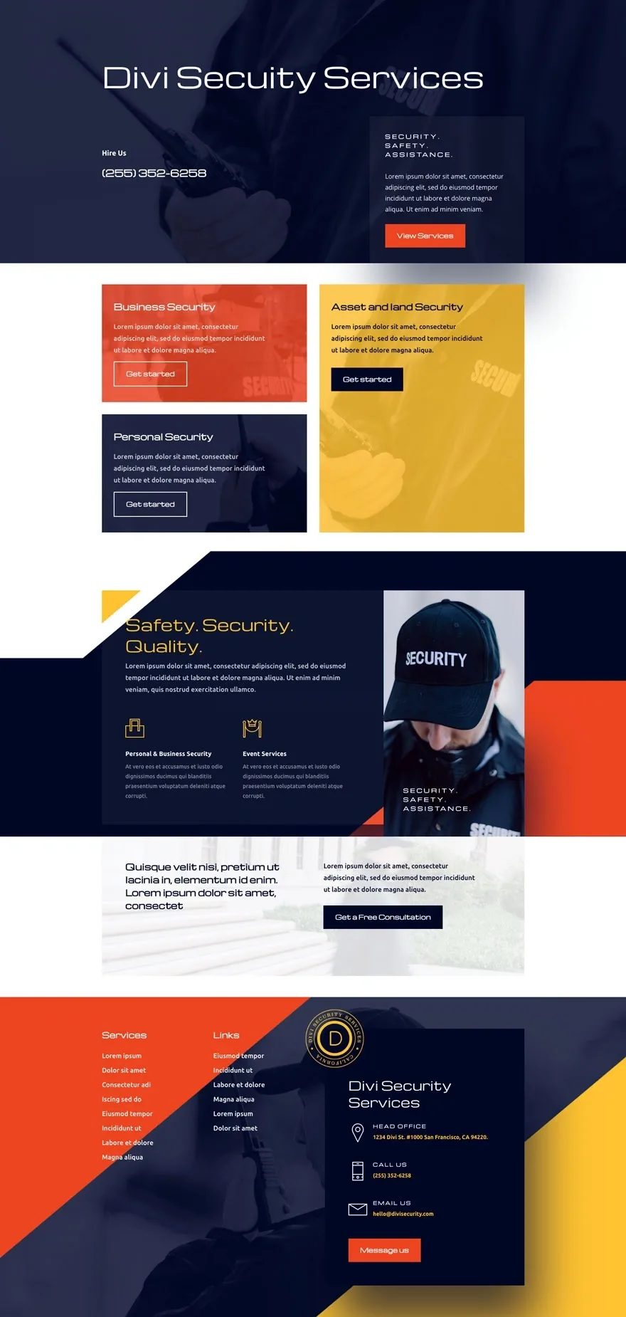 Security Services 安全服务WordPress模板