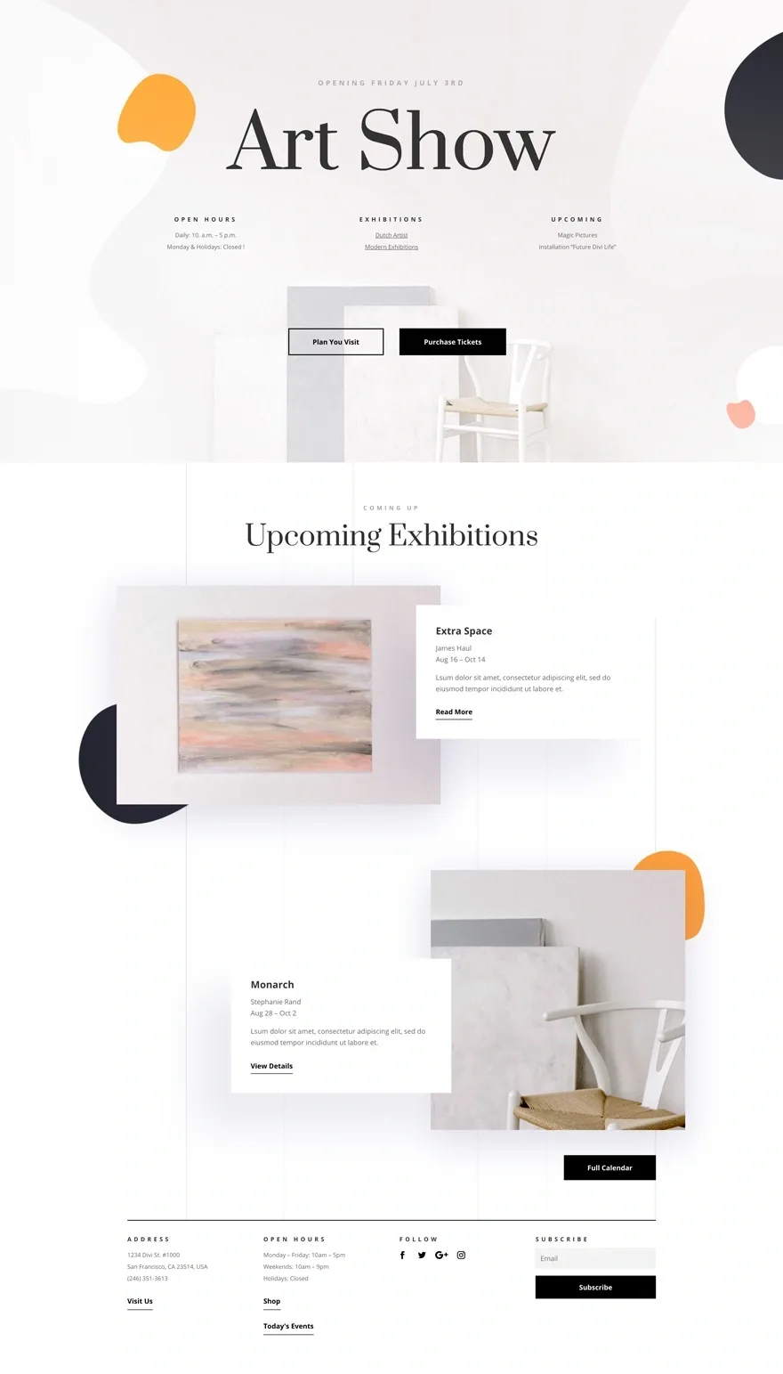 Art Gallery 设计作品集WordPress模板