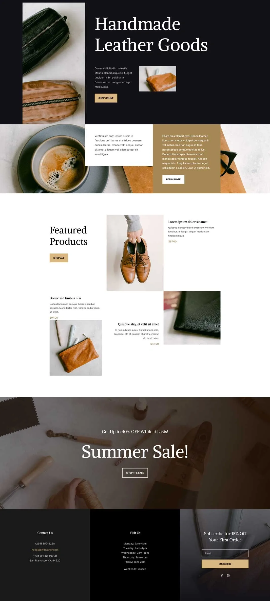 Leather Goods 皮具箱包 皮具箱包WordPress模板