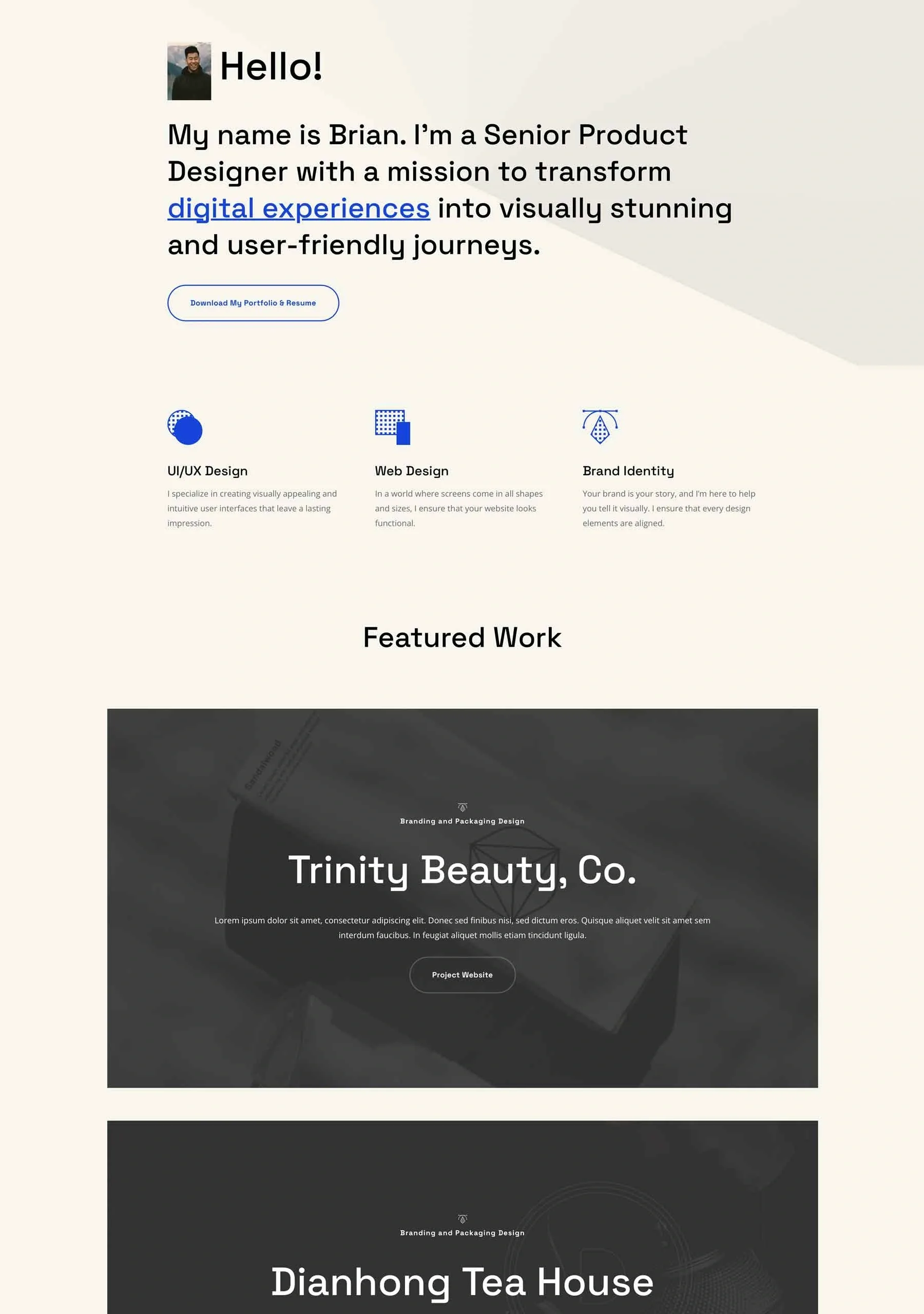 Design Portfolio 设计作品集WordPress模板