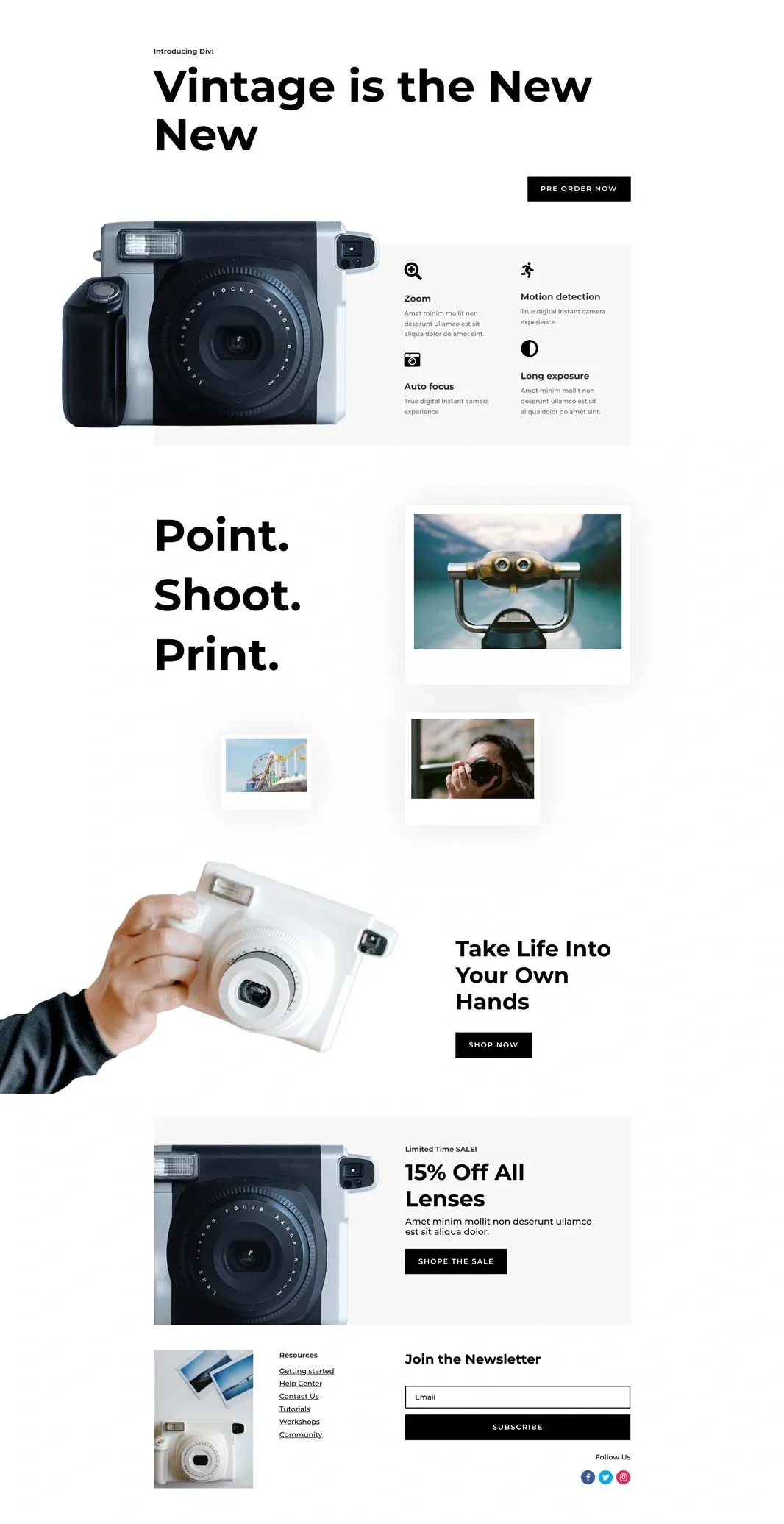 Camera Product 摄影器材 数码电子WordPress模板
