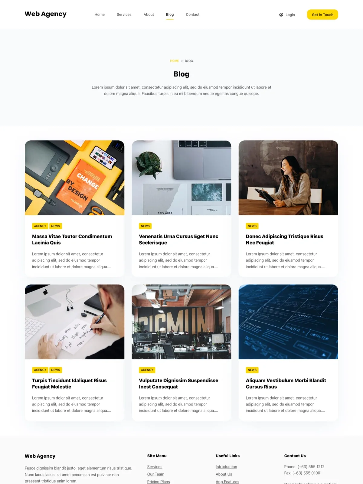 Web Agency 05 部落格页面